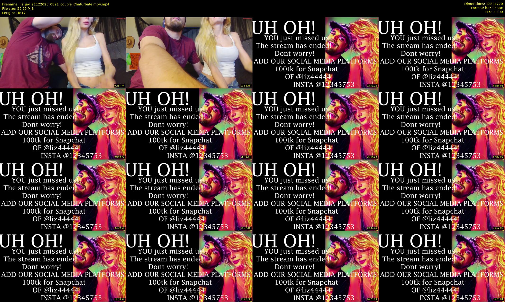 liz_jay — 17 minute Chaturbate couple cam show recording, 720p, Dec 21, 2025