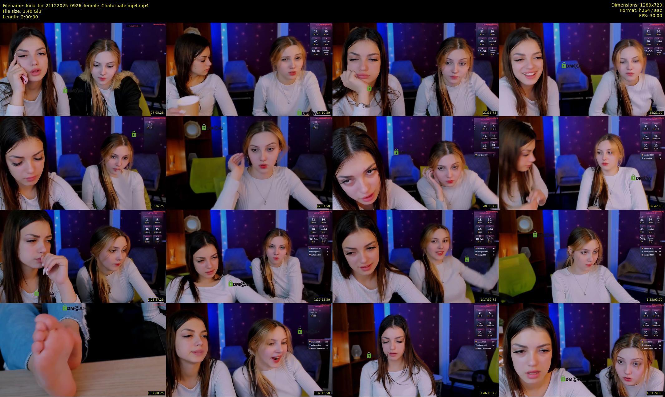 luna_tin — 120 minute Chaturbate couple cam show recording, 720p, Dec 21, 2025