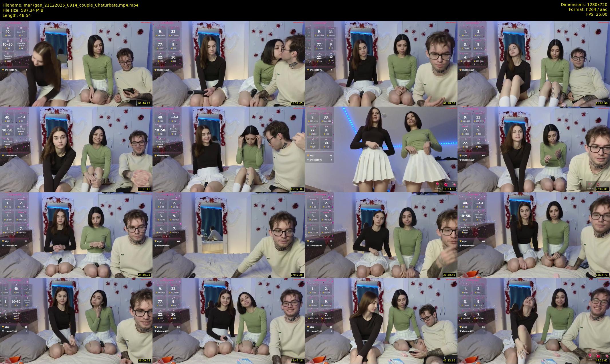 mar7gan — 47 minute Chaturbate couple cam show recording, 720p, Dec 21, 2025