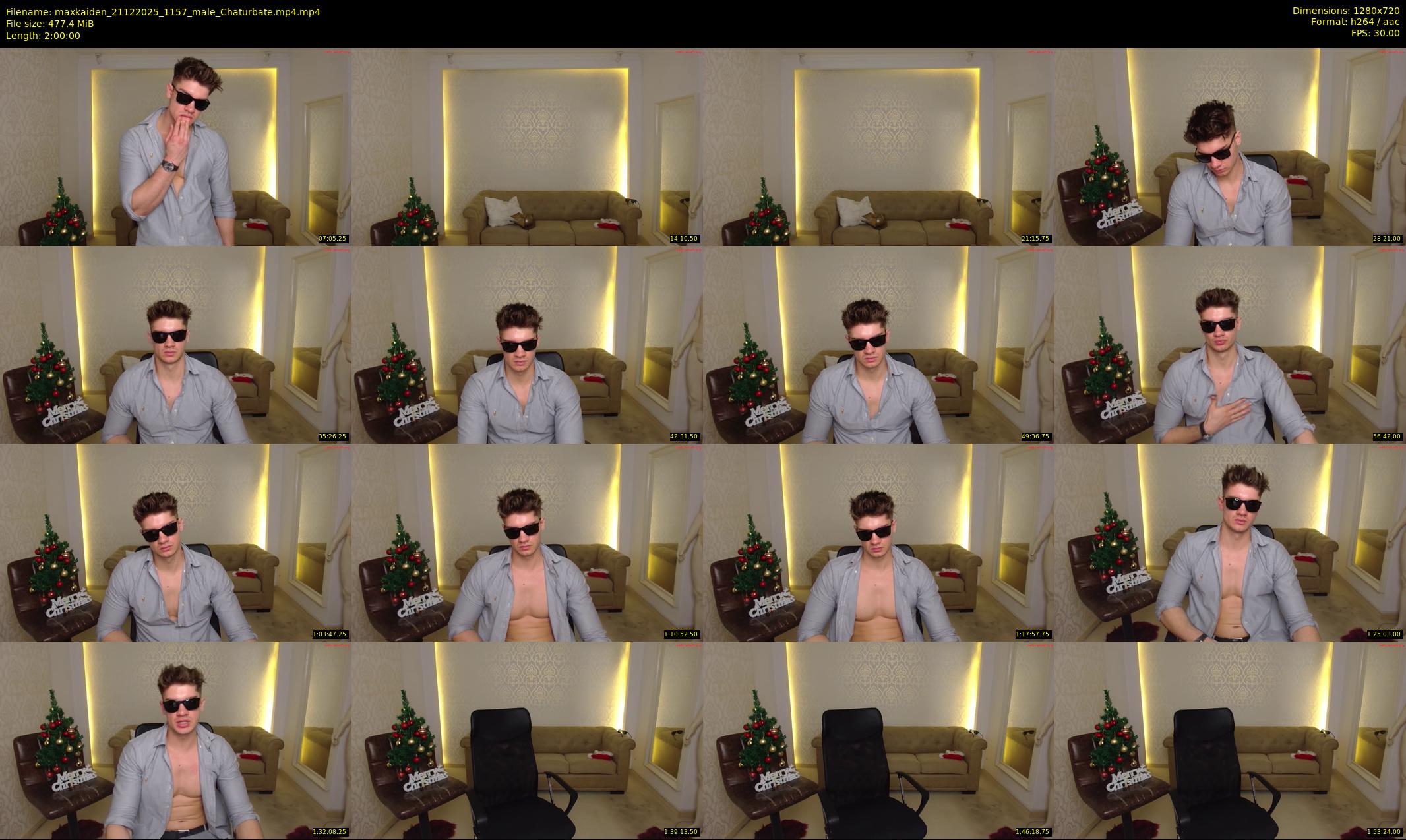 maxkaiden — 120 minute Chaturbate male cam show recording, 720p, Dec 21, 2025