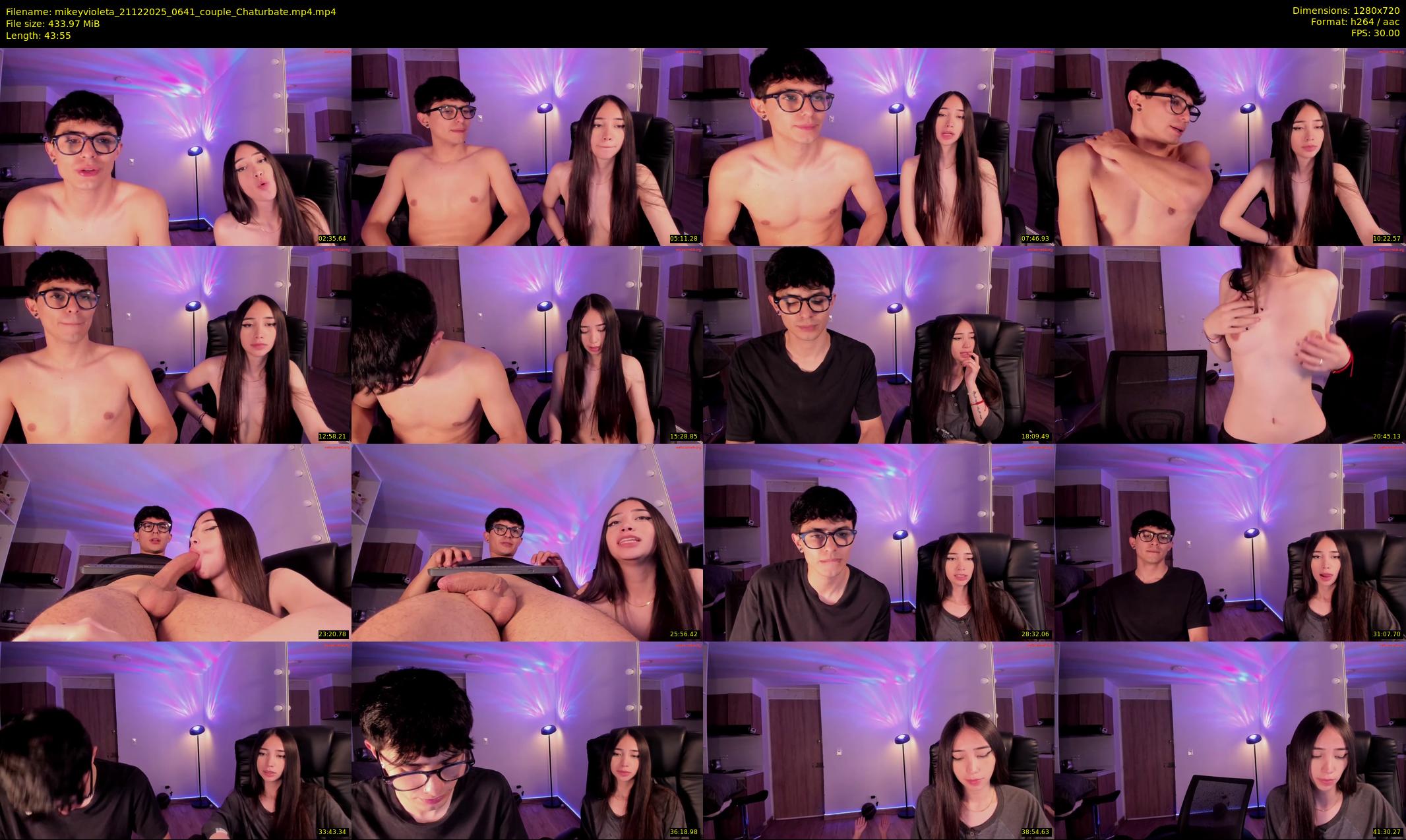 mikeyvioleta — 44 minute Chaturbate couple cam show recording, 720p, Dec 21, 2025