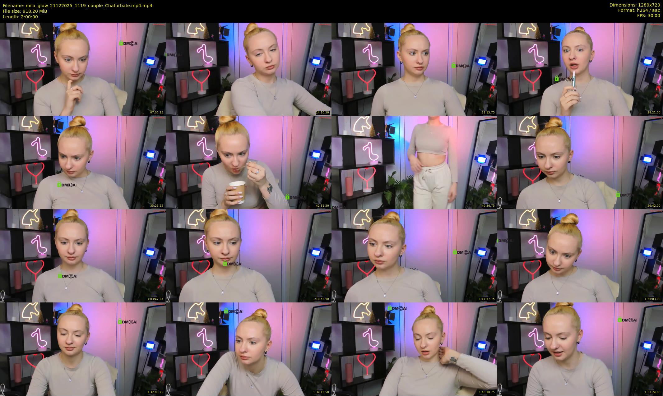 mila_glow — 120 minute Chaturbate female cam show recording, 720p, Dec 21, 2025