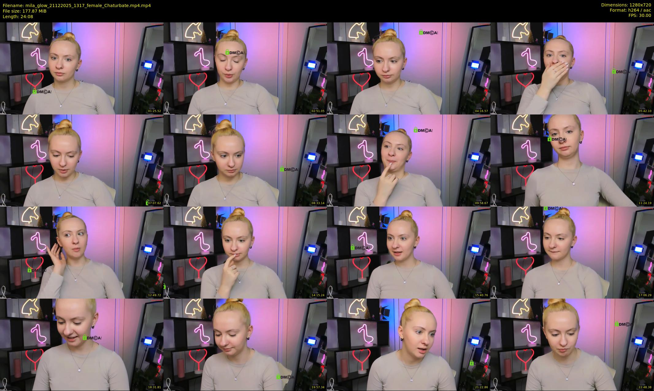 mila_glow — 25 minute Chaturbate female cam show recording, 720p, Dec 21, 2025