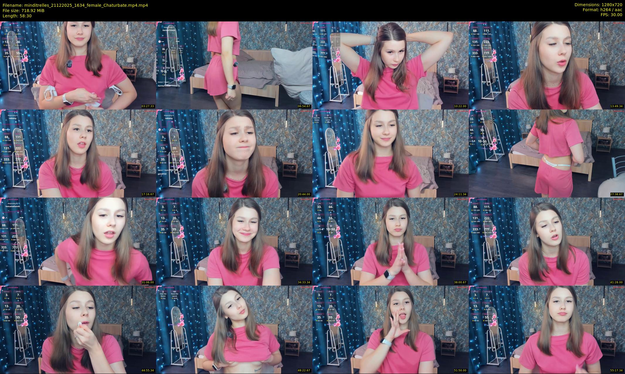 minditrelles — 59 minute Chaturbate female cam show recording, 720p, Dec 21, 2025