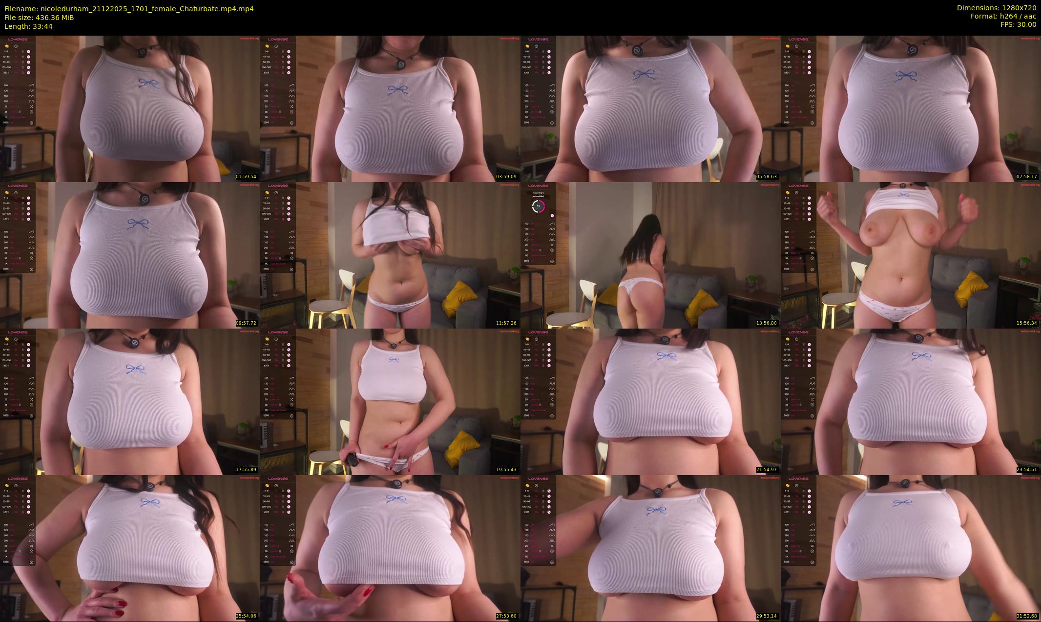 nicoledurham — 34 minute Chaturbate female cam show recording, 720p, Dec 21, 2025