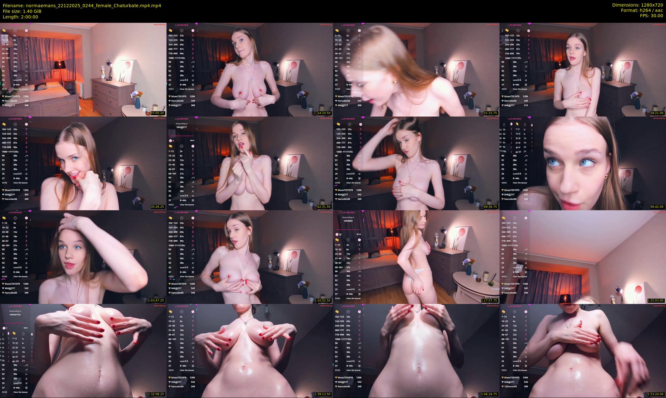 normaemans — 120 minute Chaturbate female cam show recording, 720p, Dec 22, 2025