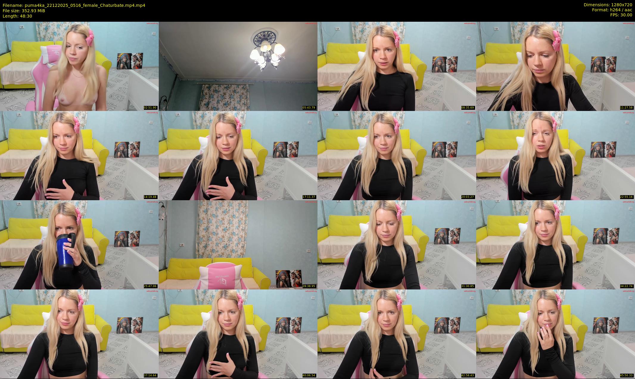 puma4ka — 49 minute Chaturbate female cam show recording, 720p, Dec 22, 2025