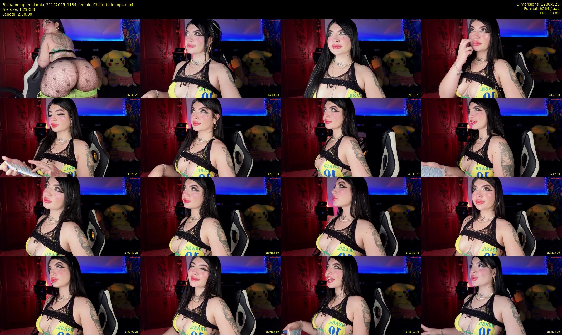 queenlamia — 120 minute Chaturbate female cam show recording, 720p, Dec 21, 2025