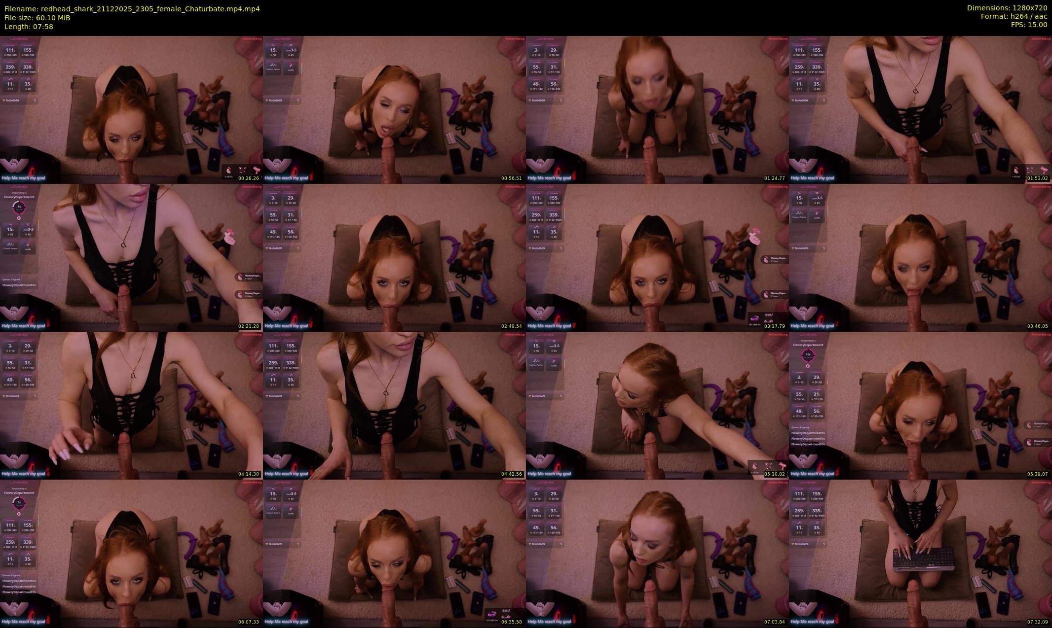 redhead_shark — 8 minute Chaturbate female cam show recording, 720p, Dec 21, 2025