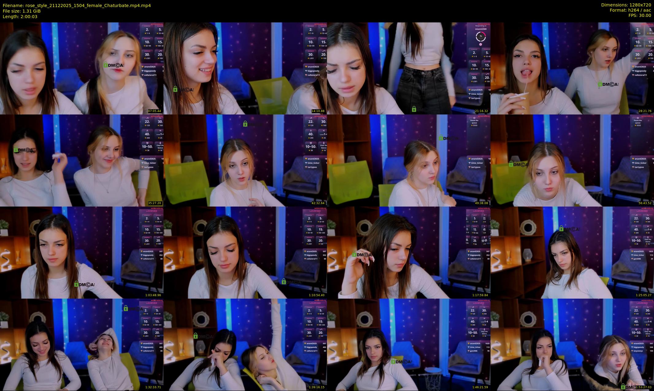 rose_style — 121 minute Chaturbate couple cam show recording, 720p, Dec 21, 2025