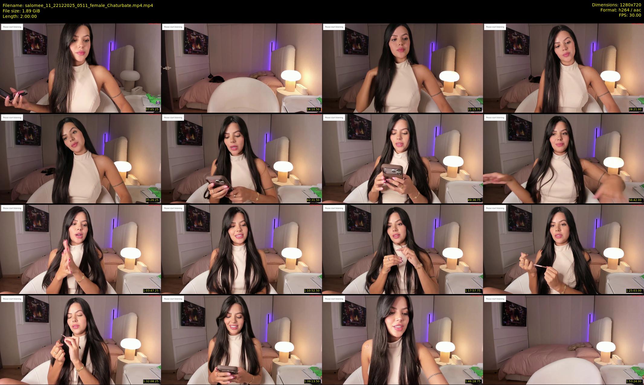 salomee_11 — 120 minute Chaturbate female cam show recording, 720p, Dec 22, 2025