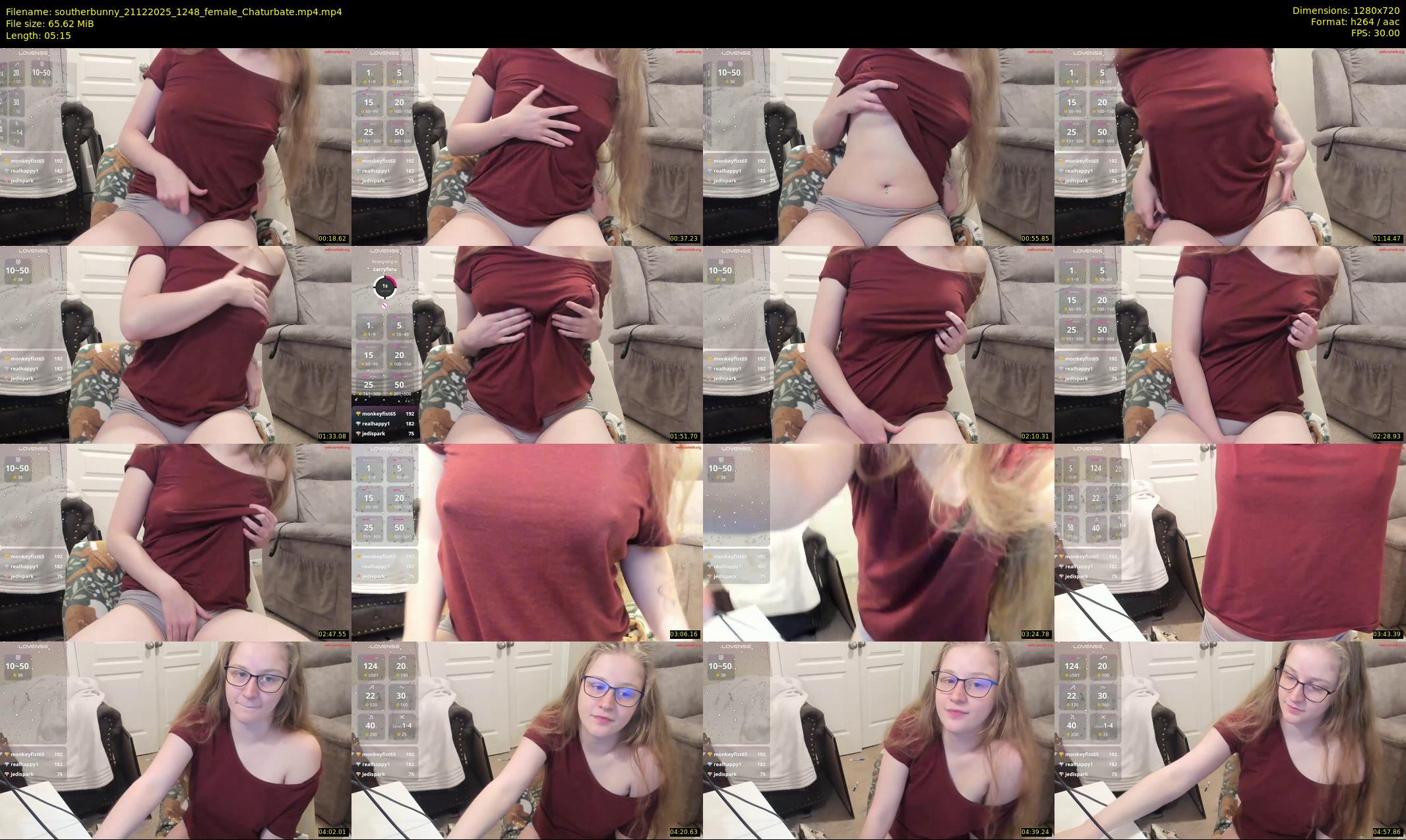 southerbunny — 6 minute Chaturbate female cam show recording, 720p, Dec 21, 2025