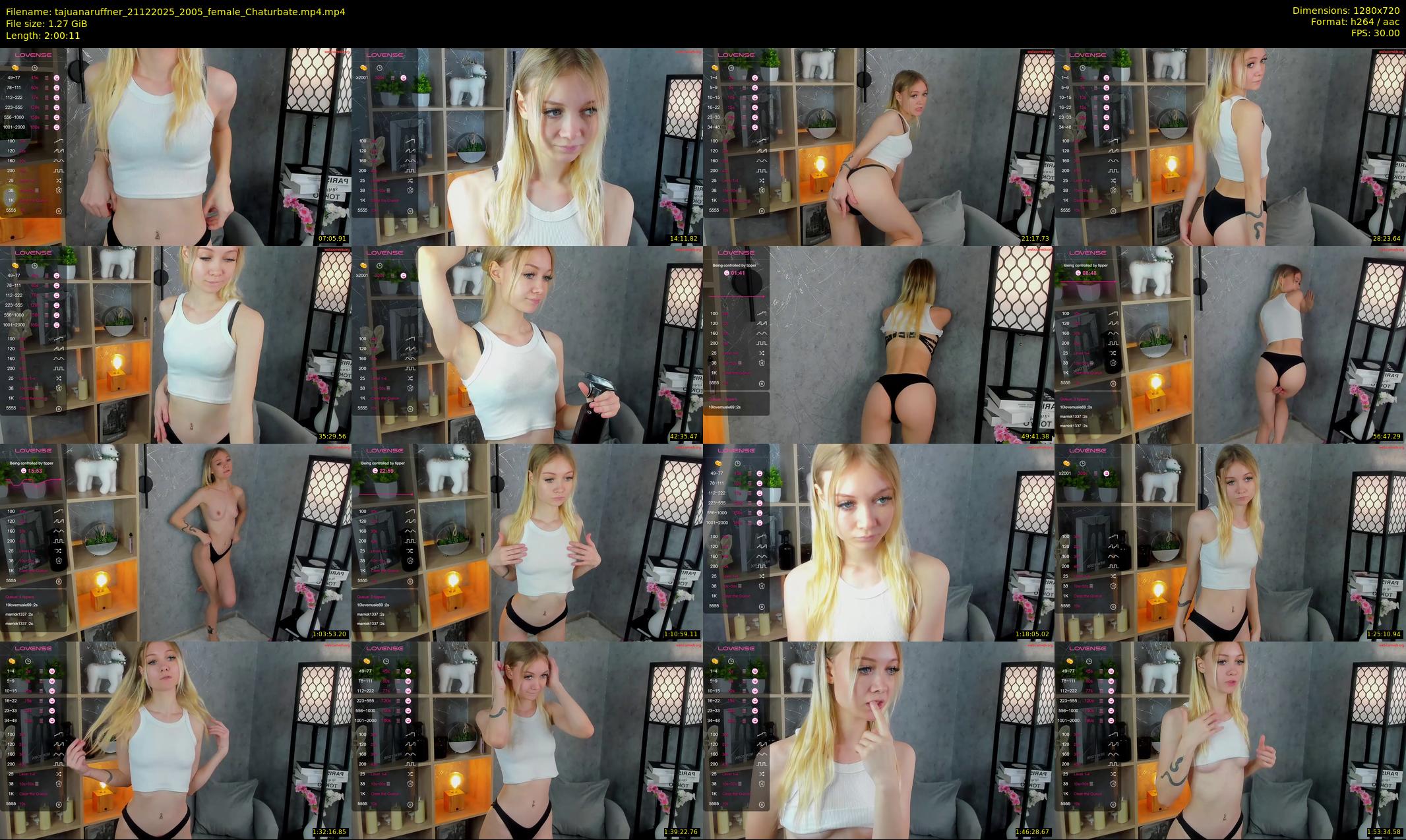 tajuanaruffner — 121 minute Chaturbate female cam show recording, 720p, Dec 21, 2025