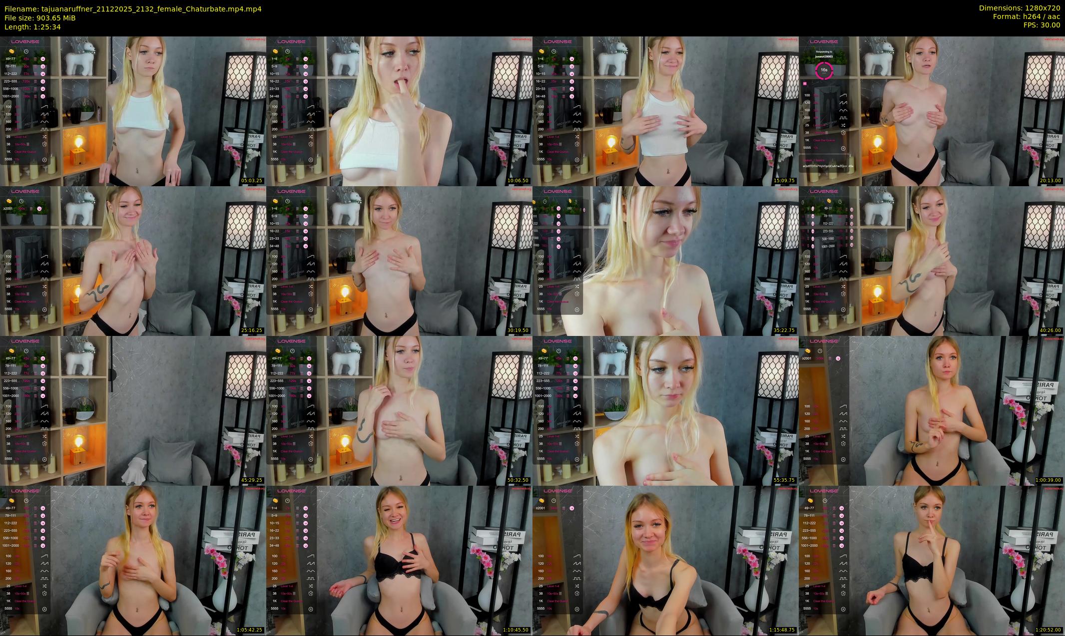 tajuanaruffner — 86 minute Chaturbate female cam show recording, 720p, Dec 21, 2025