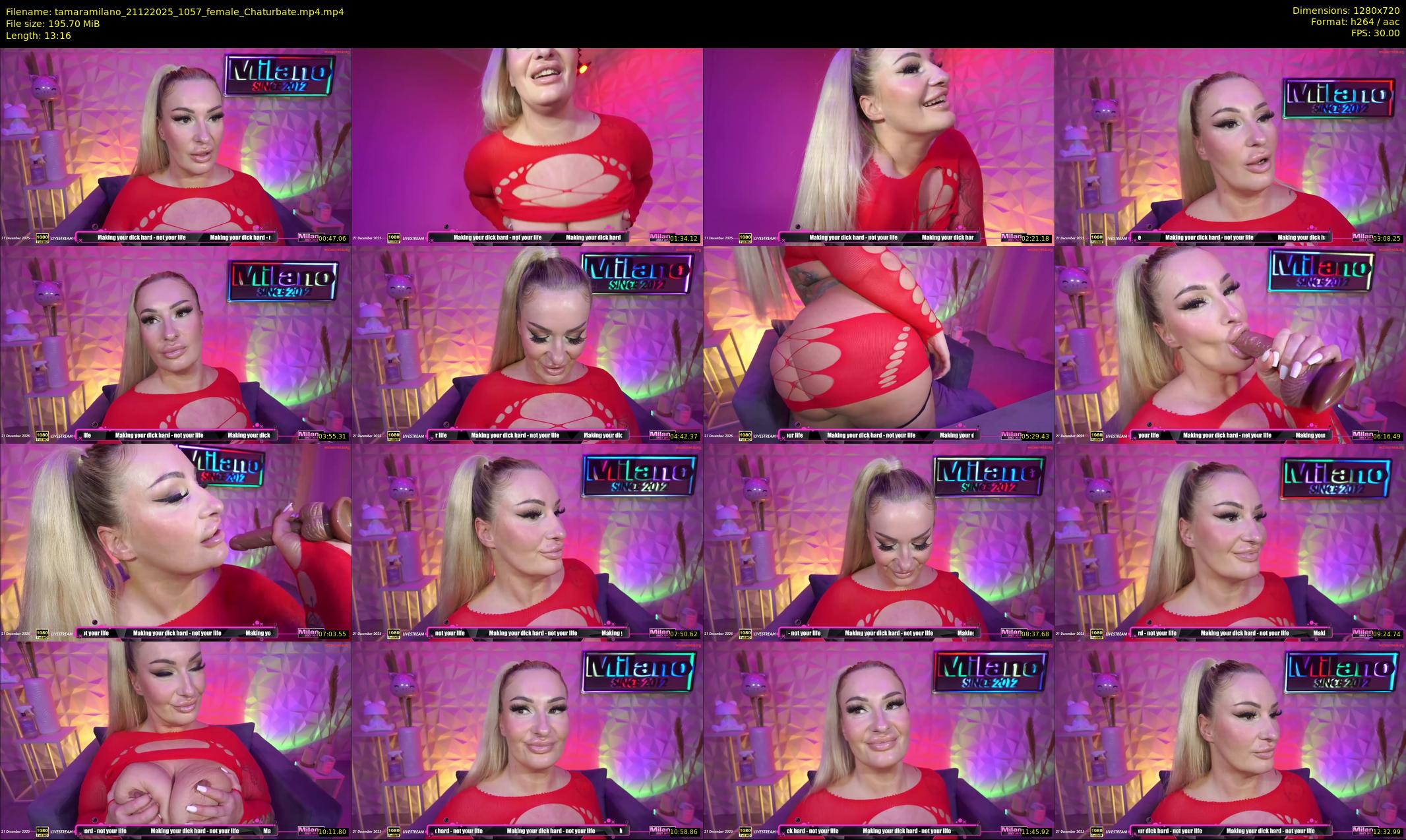 tamaramilano — 14 minute Chaturbate female cam show recording, 720p, Dec 21, 2025
