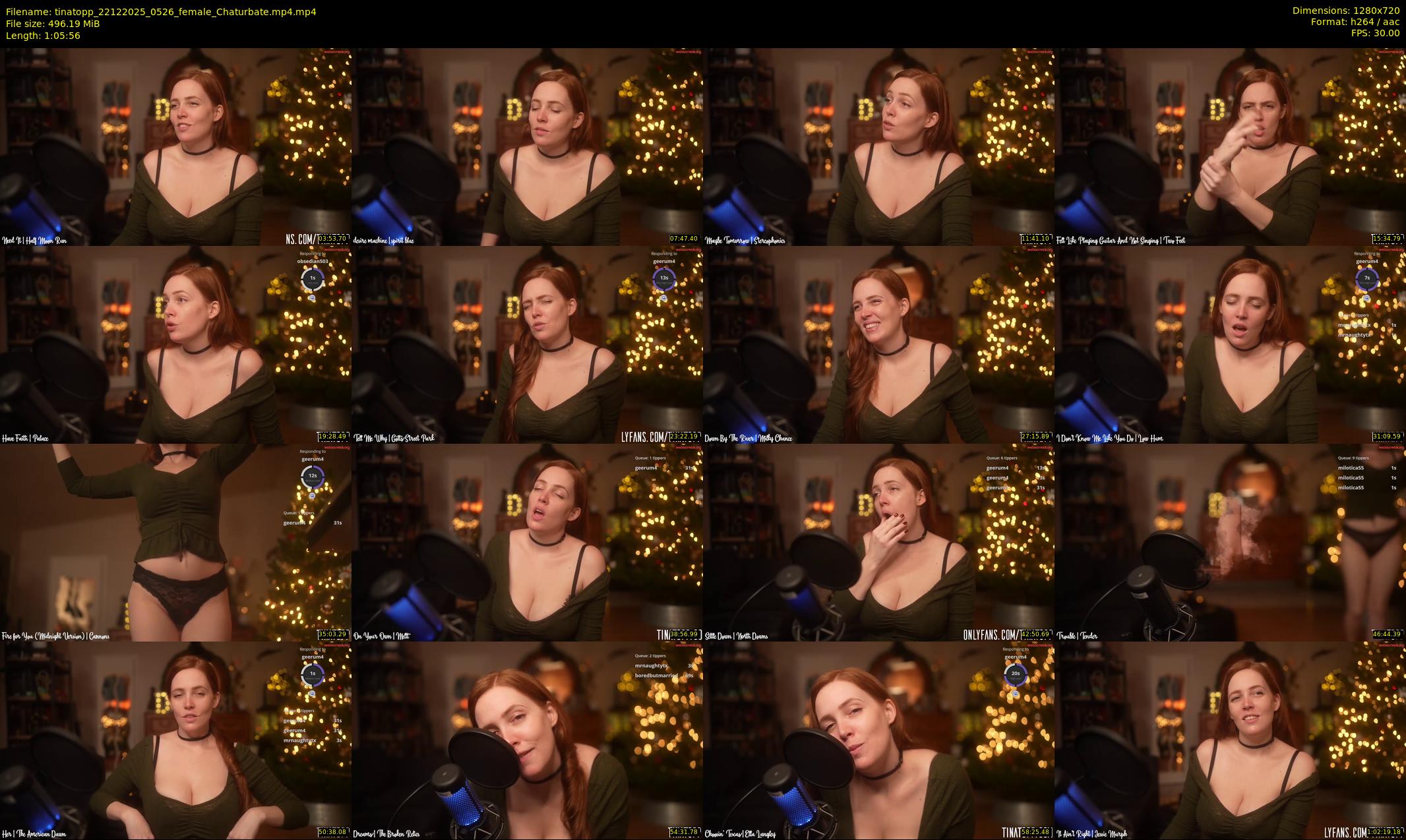 tinatopp — 66 minute Chaturbate female cam show recording, 720p, Dec 22, 2025