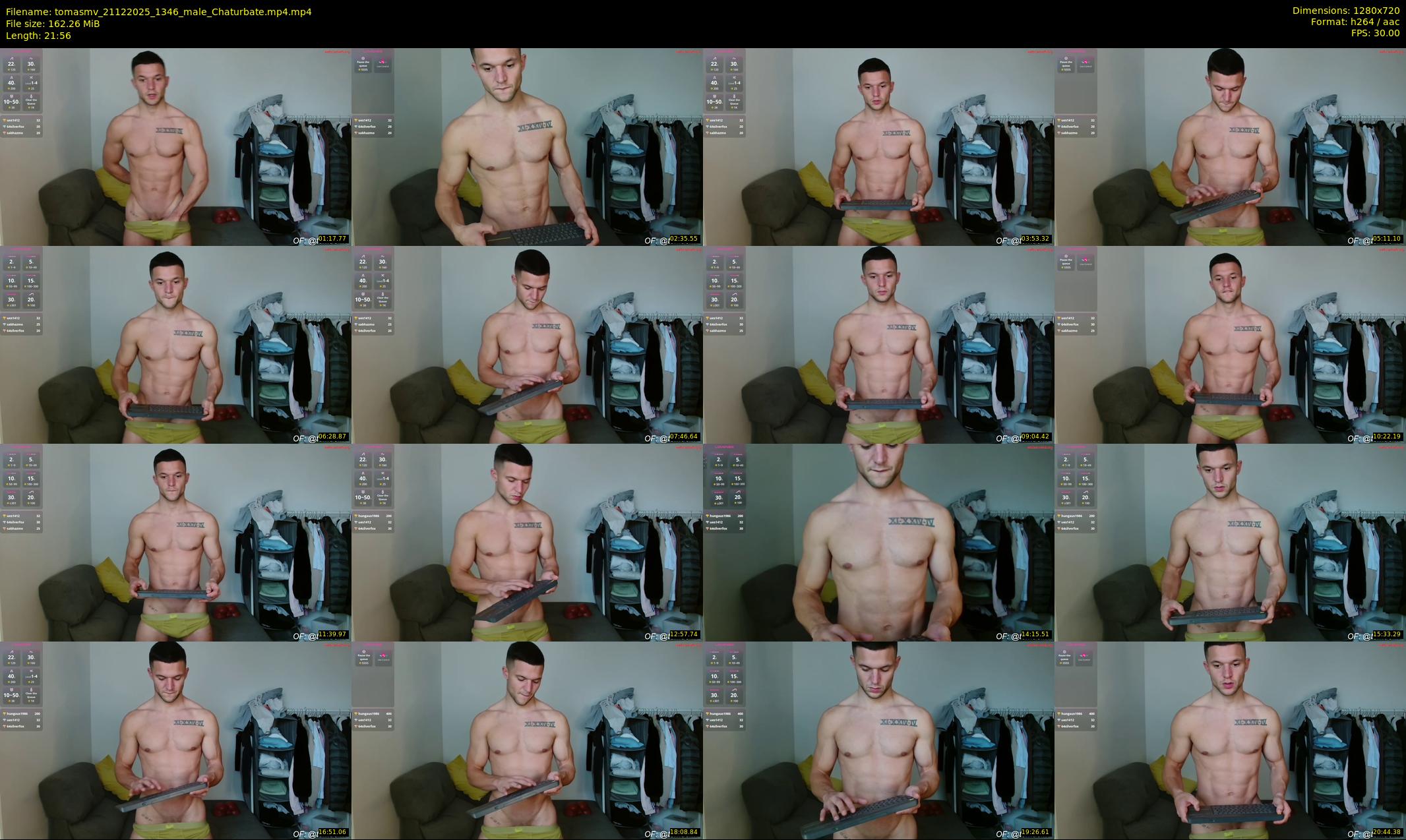 tomasmv — 22 minute Chaturbate male cam show recording, 720p, Dec 21, 2025
