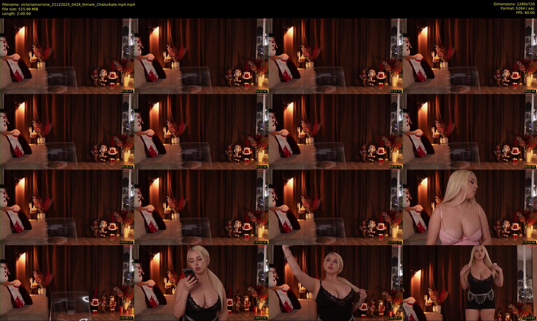victoriamorrone — 120 minute Chaturbate female cam show recording, 720p, Dec 22, 2025