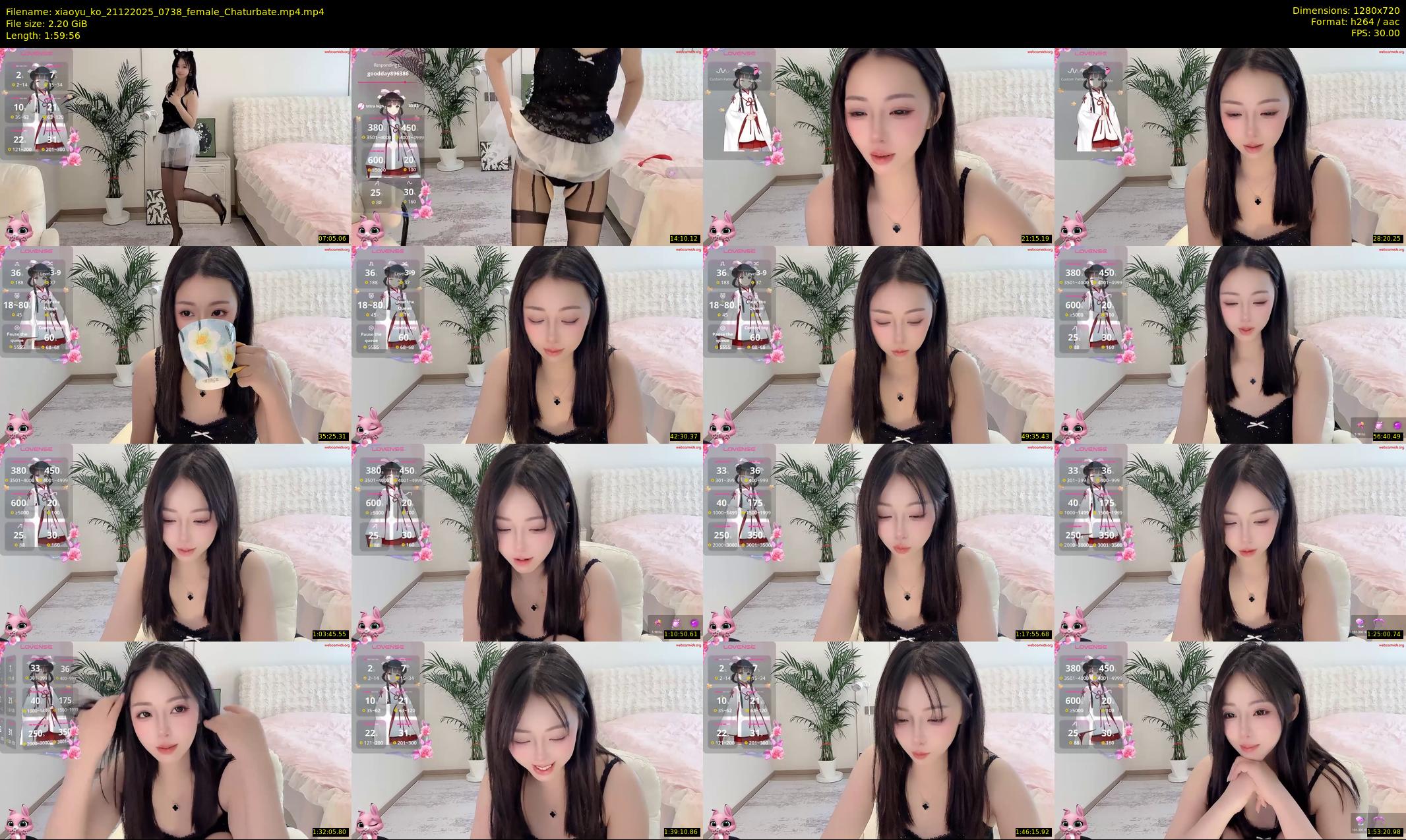 xiaoyu_ko — 120 minute Chaturbate female cam show recording, 720p, Dec 21, 2025