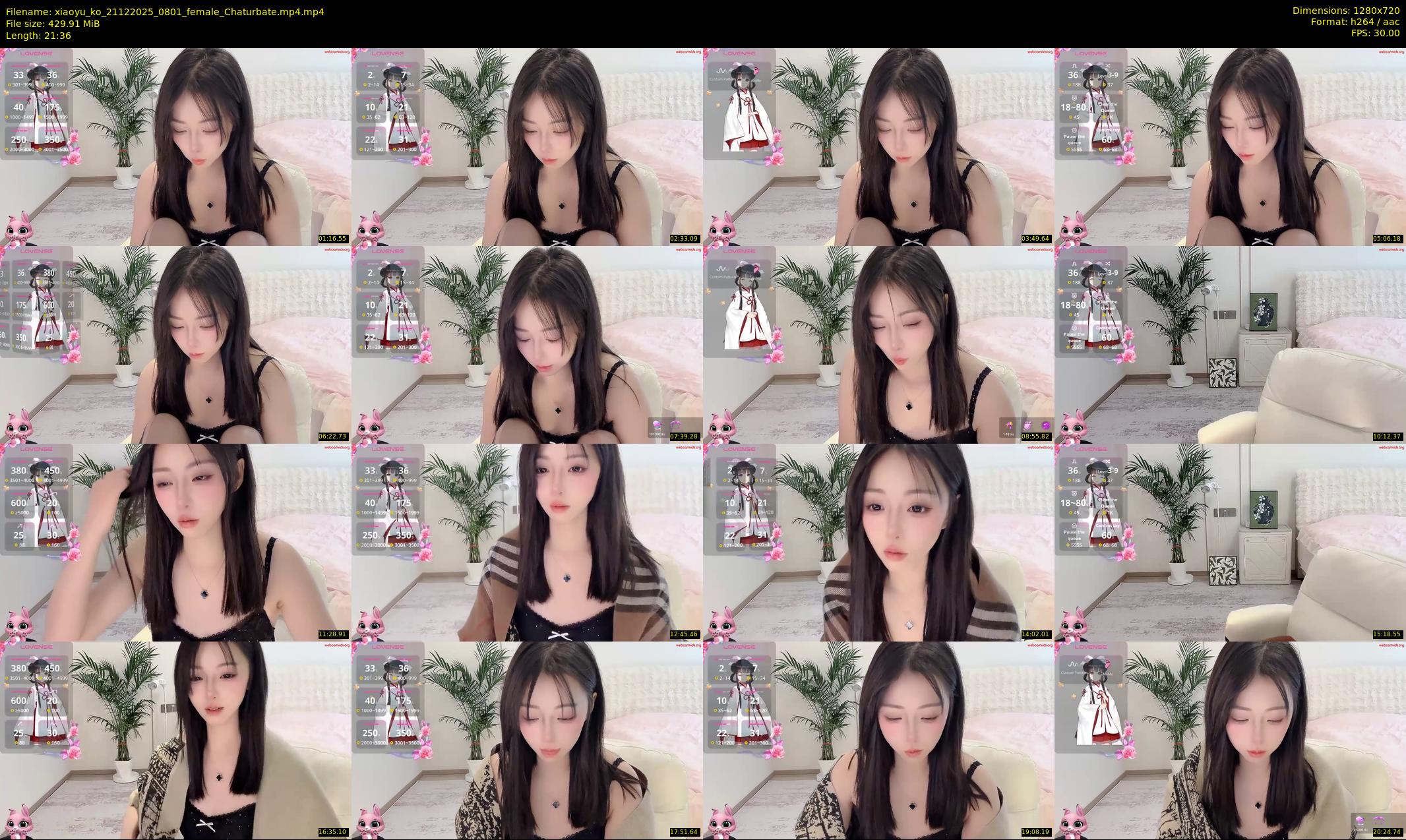 xiaoyu_ko — 22 minute Chaturbate female cam show recording, 720p, Dec 21, 2025