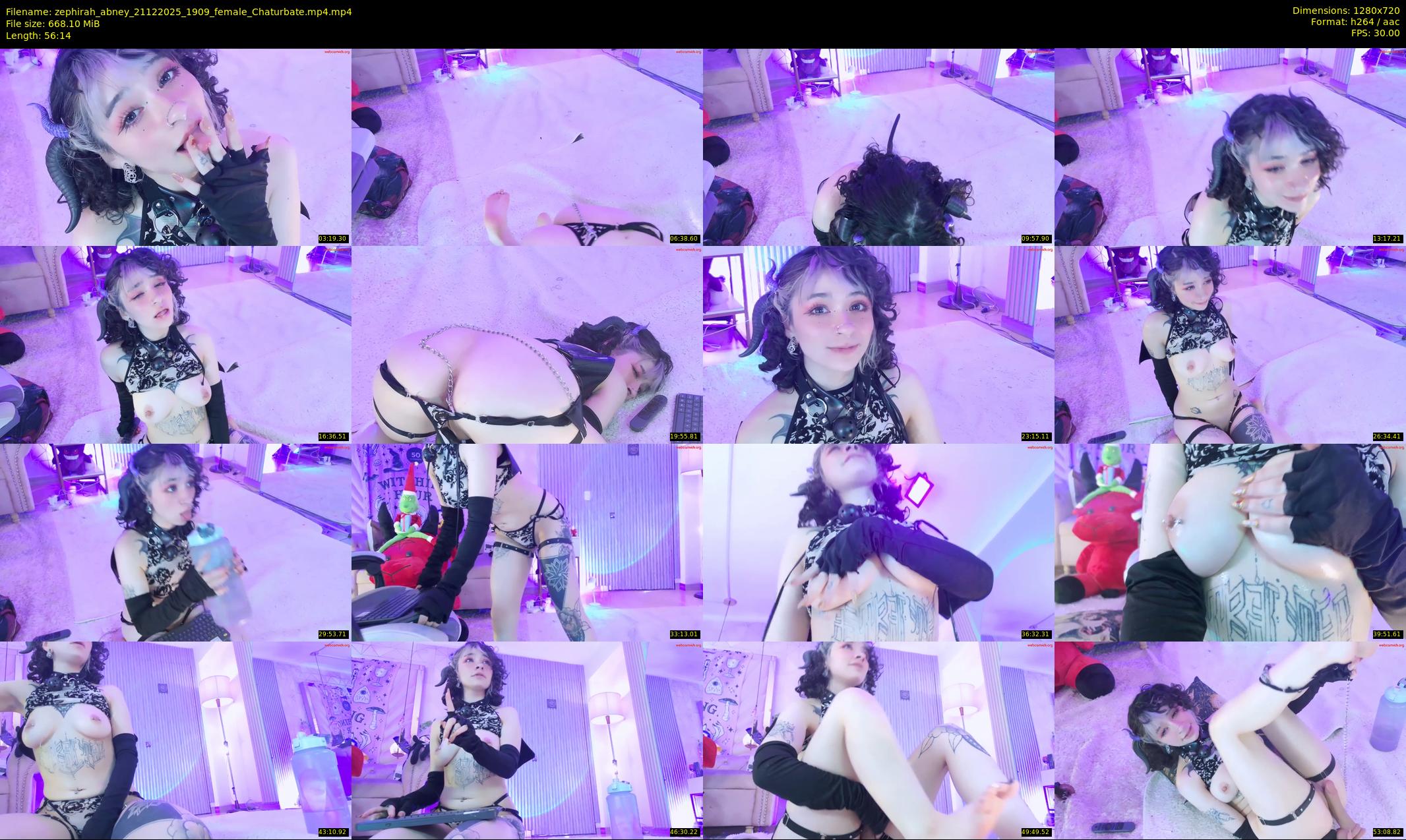 zephirah_abney — 57 minute Chaturbate female cam show recording, 720p, Dec 21, 2025