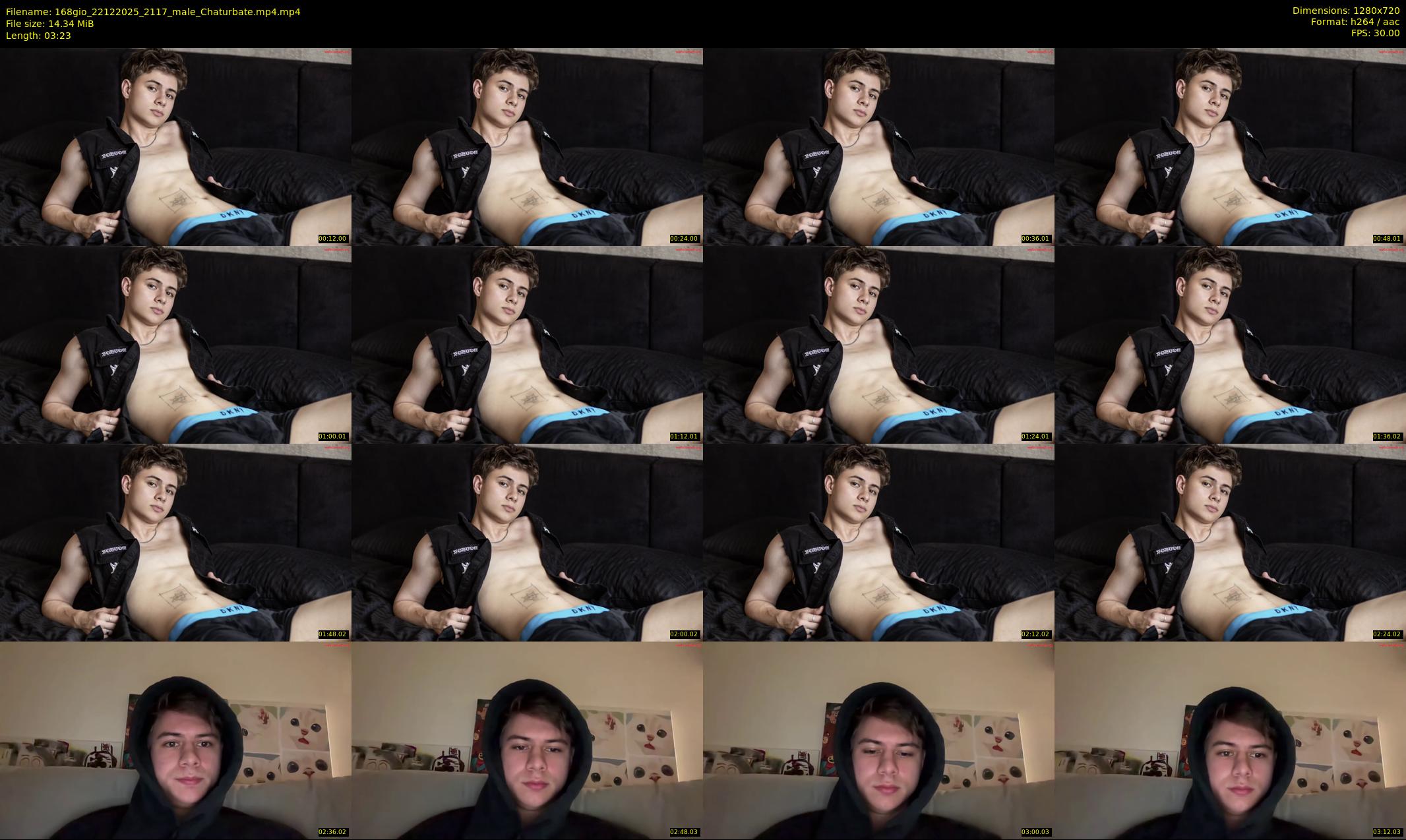168gio — 4 minute Chaturbate male cam show recording, 720p, Dec 22, 2025