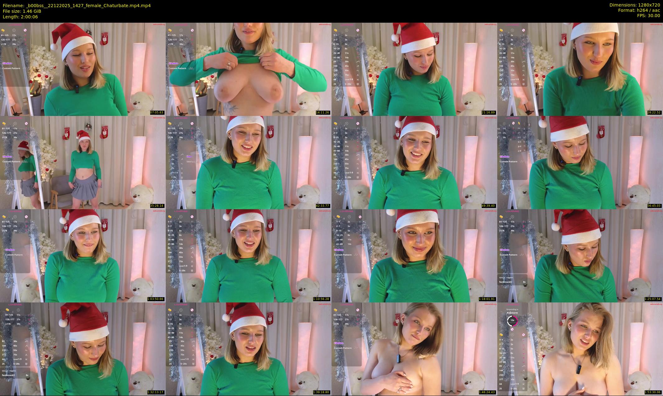 _b00bss_ — 121 minute Chaturbate female cam show recording, 720p, Dec 22, 2025