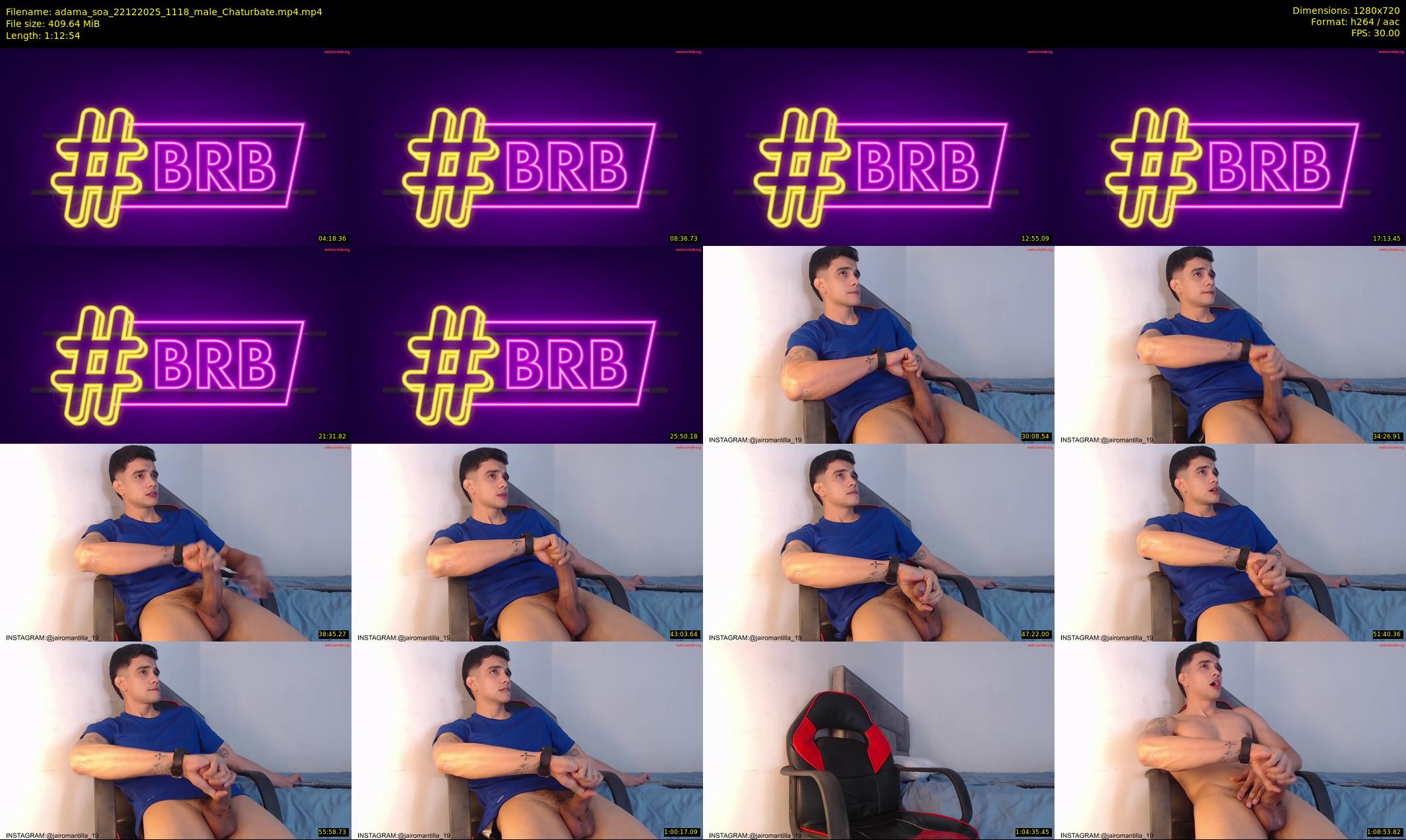 adama_soa — 73 minute Chaturbate male cam show recording, 720p, Dec 22, 2025