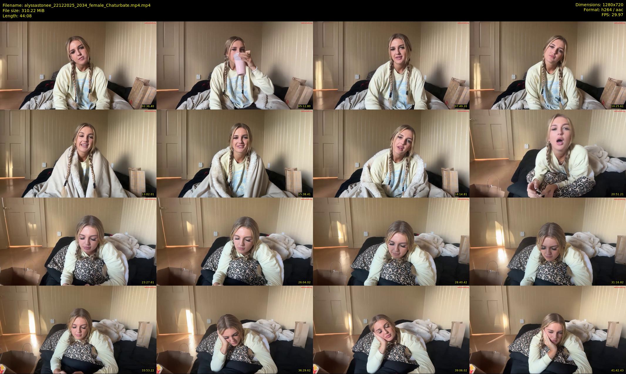 alyssastonee — 45 minute Chaturbate female cam show recording, 720p, Dec 22, 2025