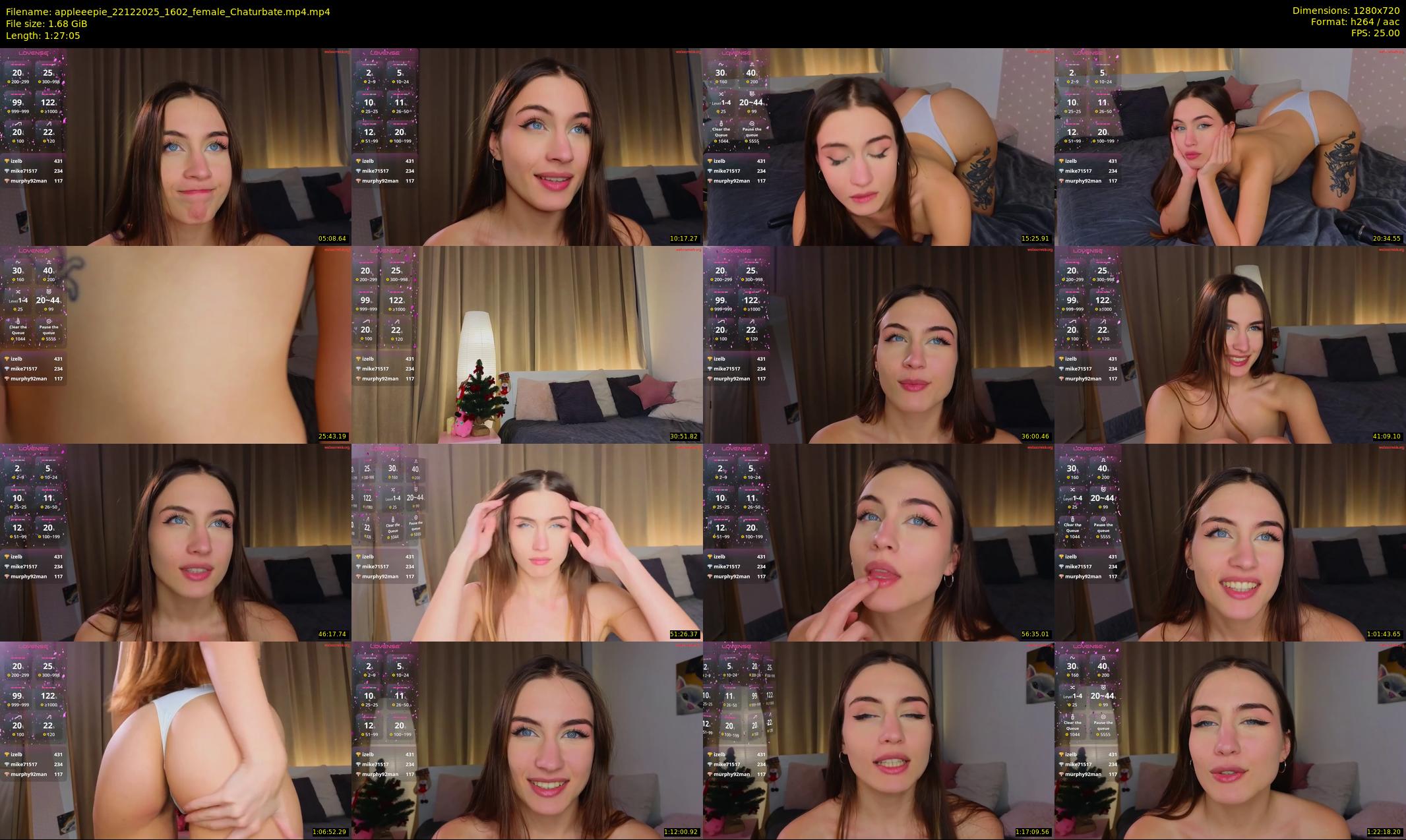 appleeepie — 88 minute Chaturbate female cam show recording, 720p, Dec 22, 2025