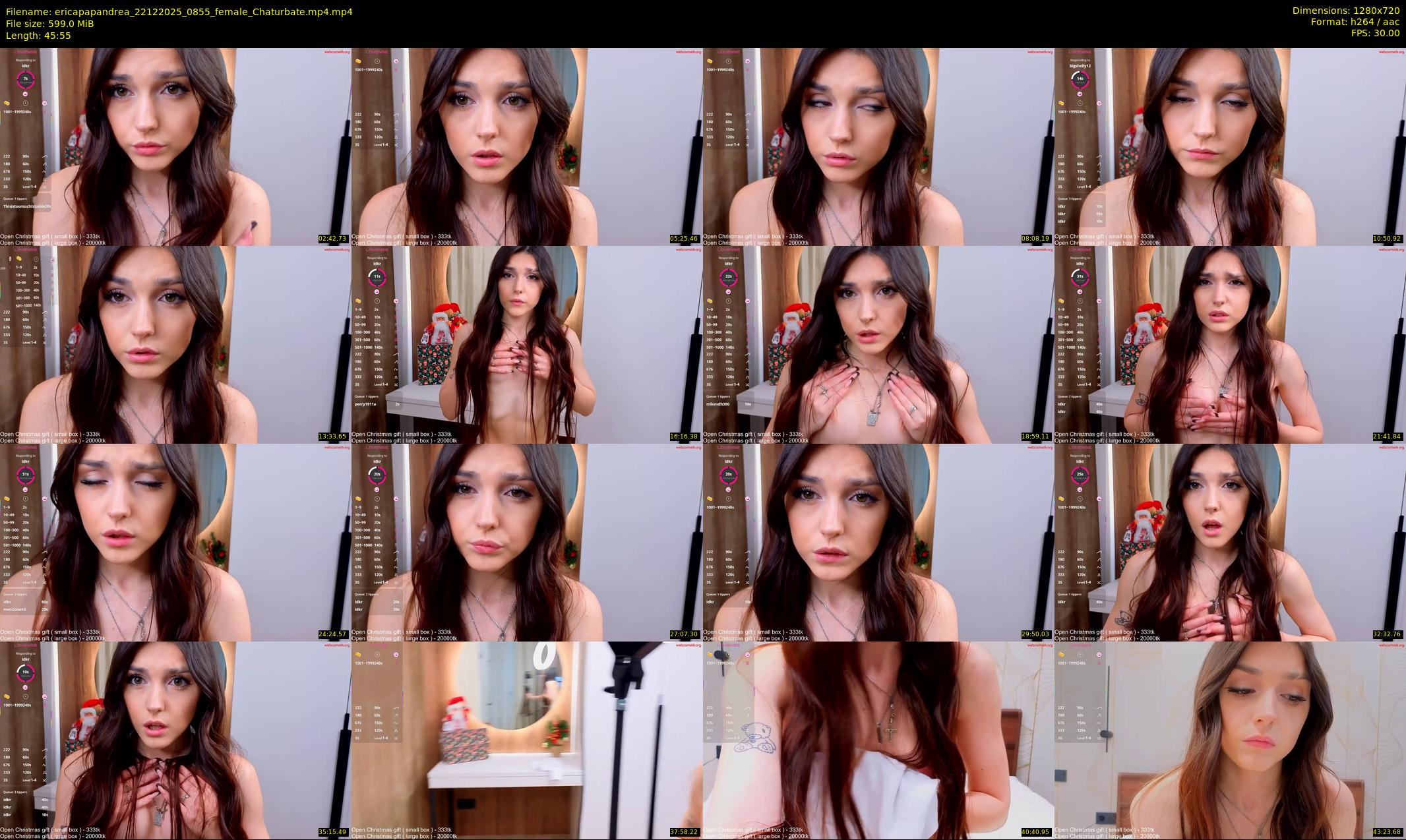 ericapapandrea — 46 minute Chaturbate female cam show recording, 720p, Dec 22, 2025
