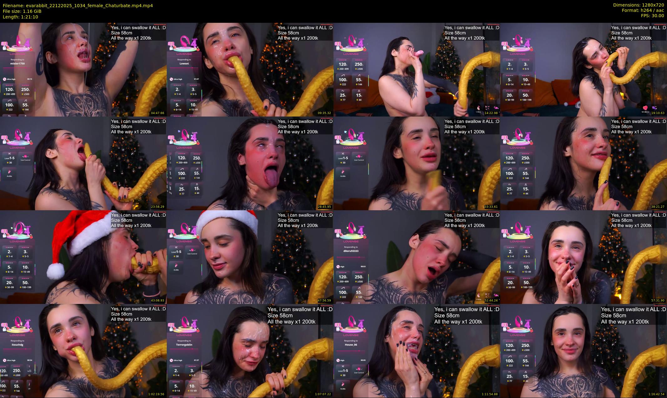 evarabbit — 82 minute Chaturbate female cam show recording, 720p, Dec 22, 2025