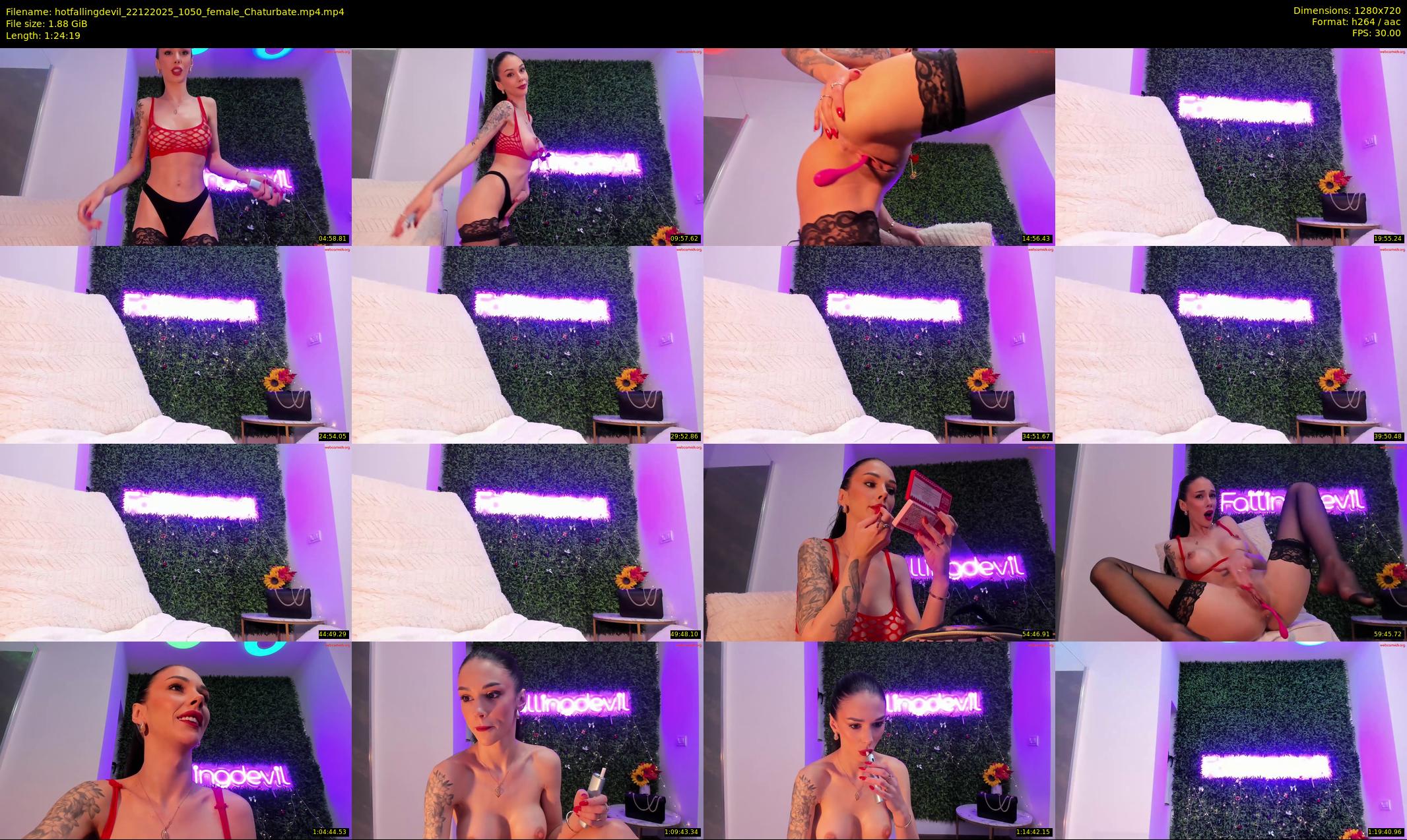 hotfallingdevil — 85 minute Chaturbate female cam show recording, 720p, Dec 22, 2025