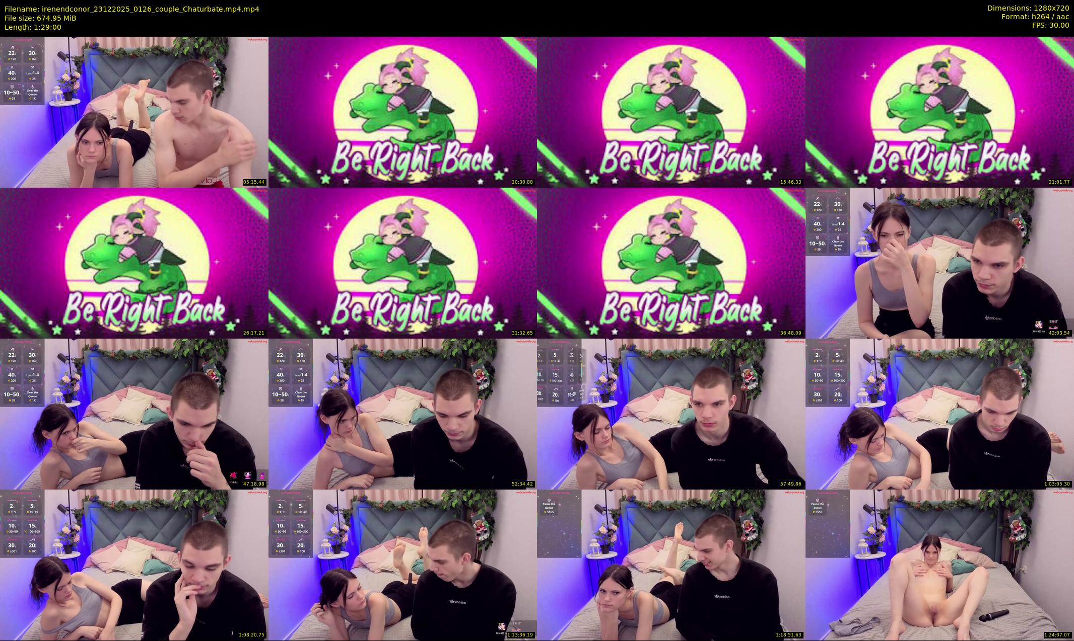 irenendconor — 89 minute Chaturbate couple cam show recording, 720p, Dec 23, 2025