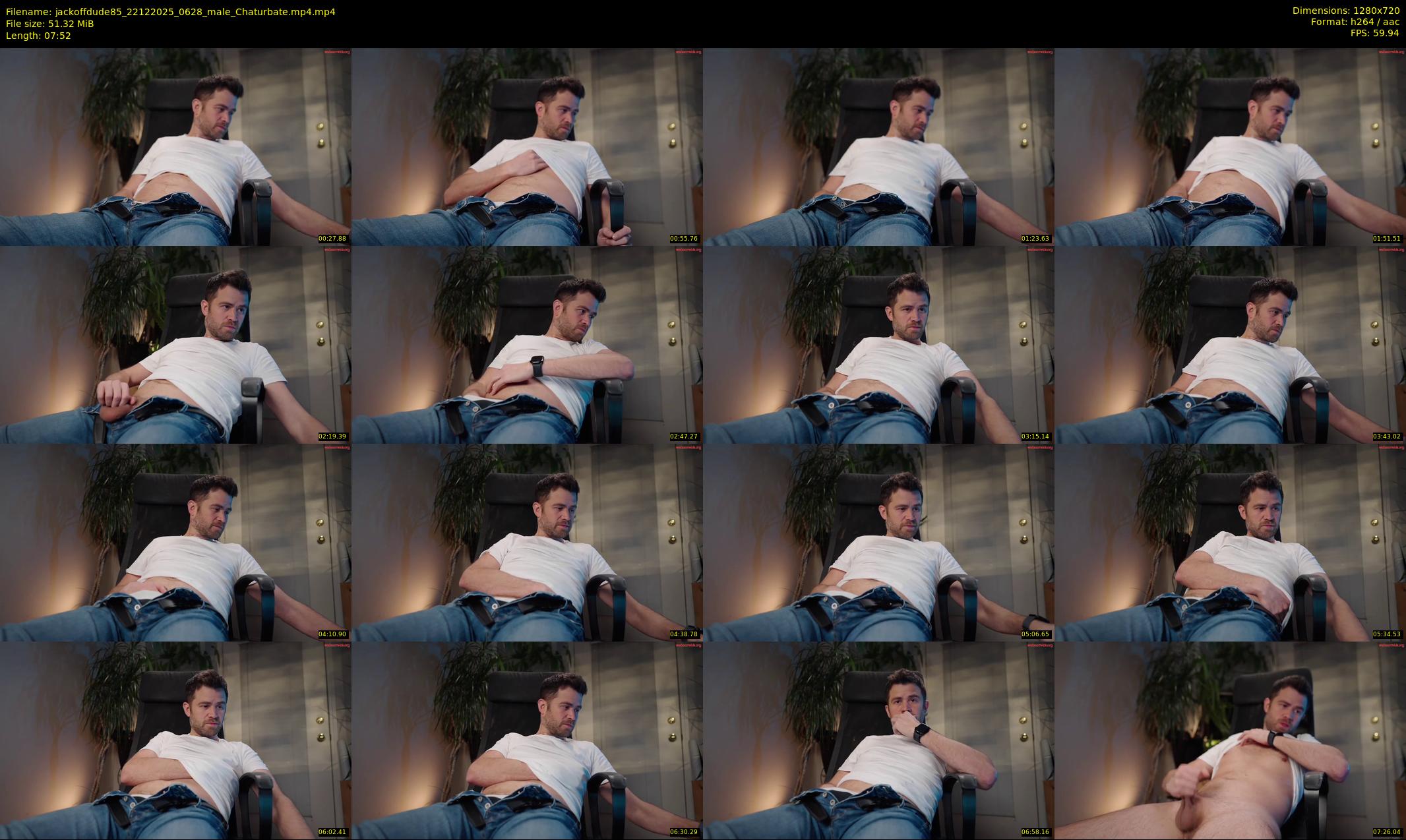 jackoffdude85 — 8 minute Chaturbate male cam show recording, 720p, Dec 22, 2025
