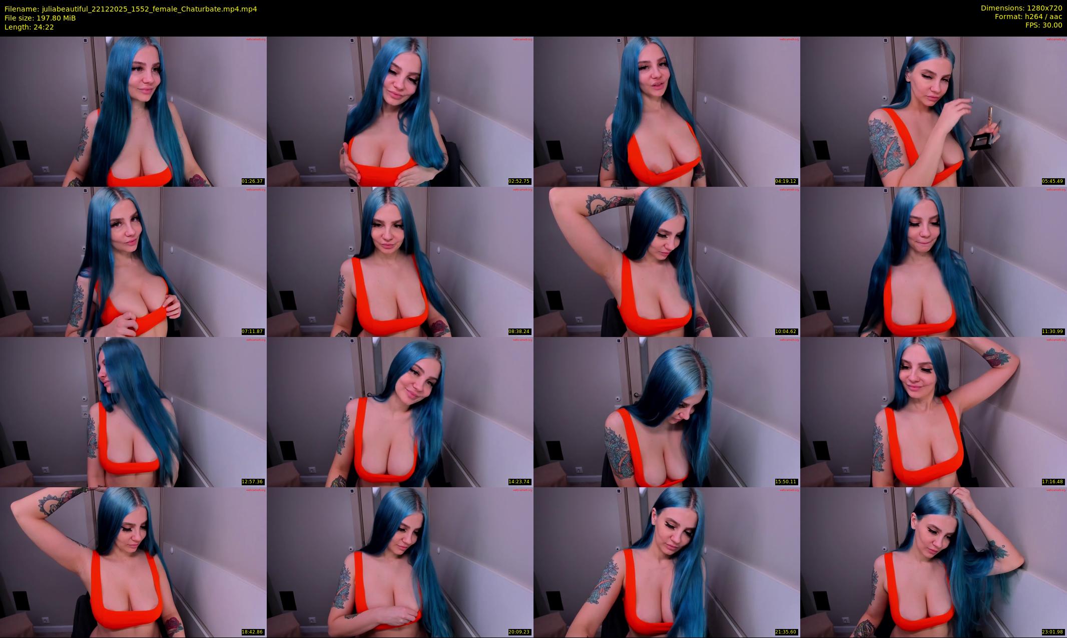 juliabeautiful — 25 minute Chaturbate female cam show recording, 720p, Dec 22, 2025