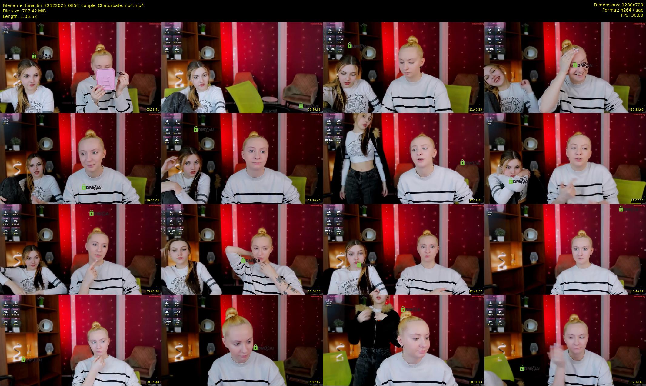 luna_tin — 66 minute Chaturbate couple cam show recording, 720p, Dec 22, 2025