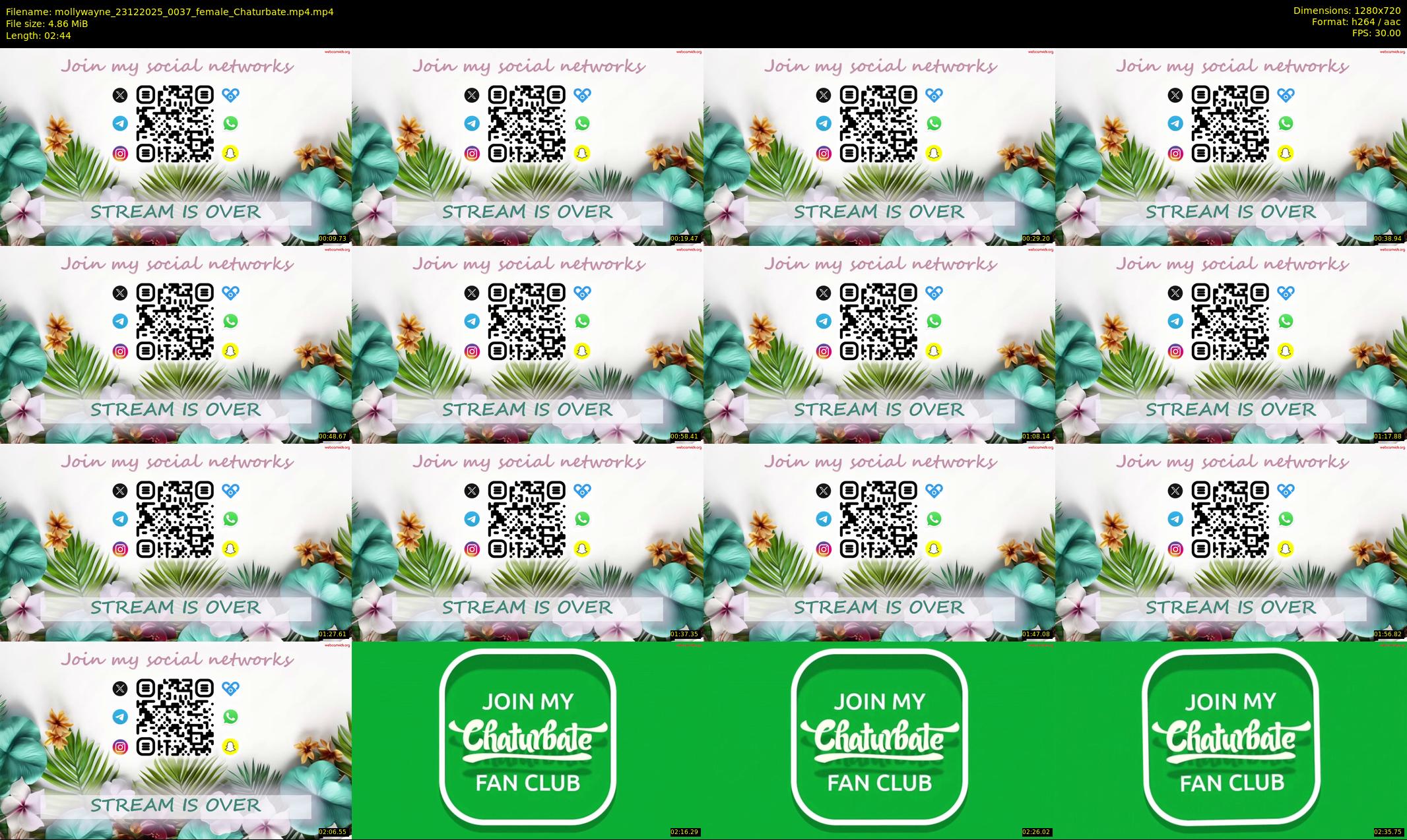 mollywayne — 3 minute Chaturbate female cam show recording, 720p, Dec 23, 2025