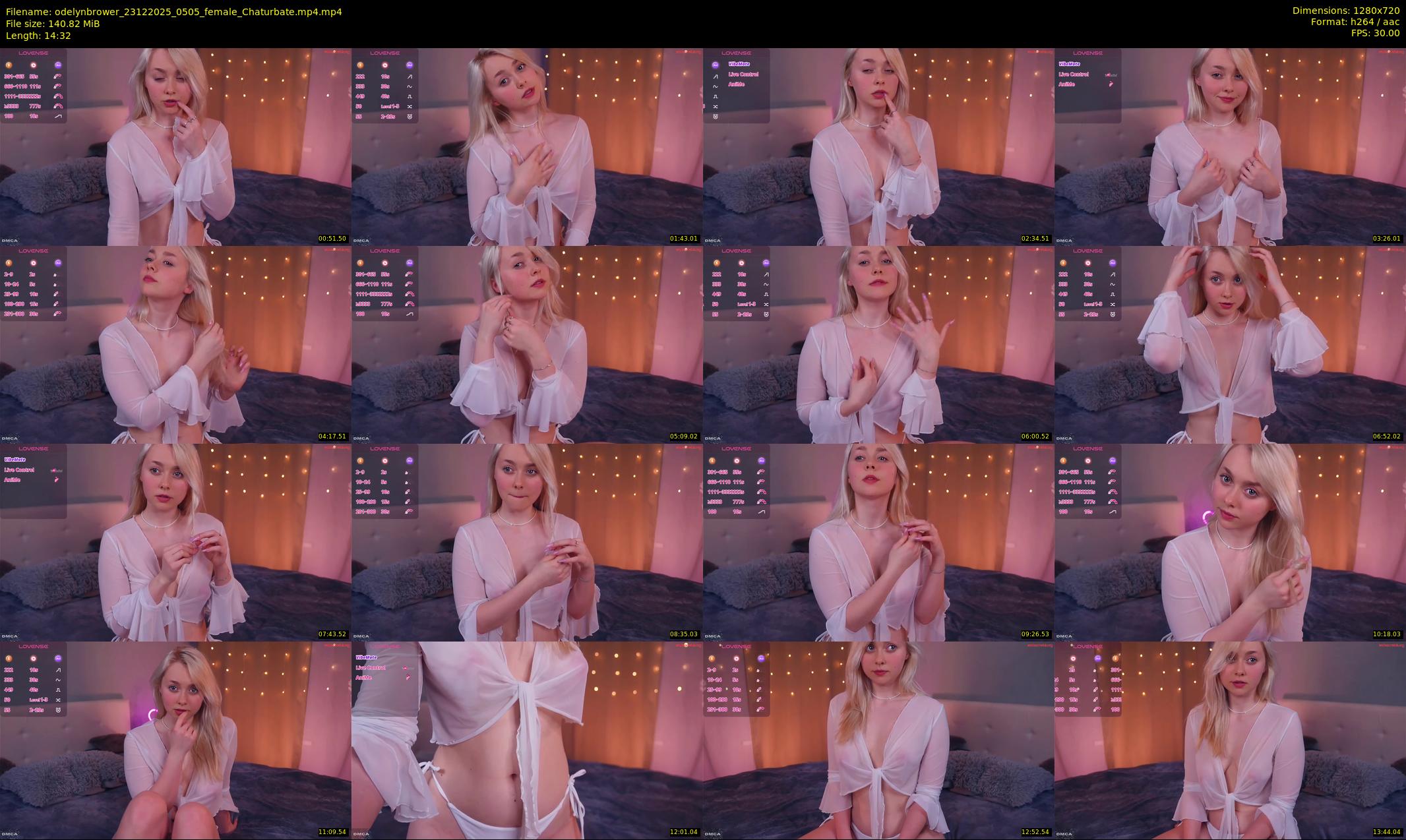 odelynbrower — 15 minute Chaturbate female cam show recording, 720p, Dec 23, 2025