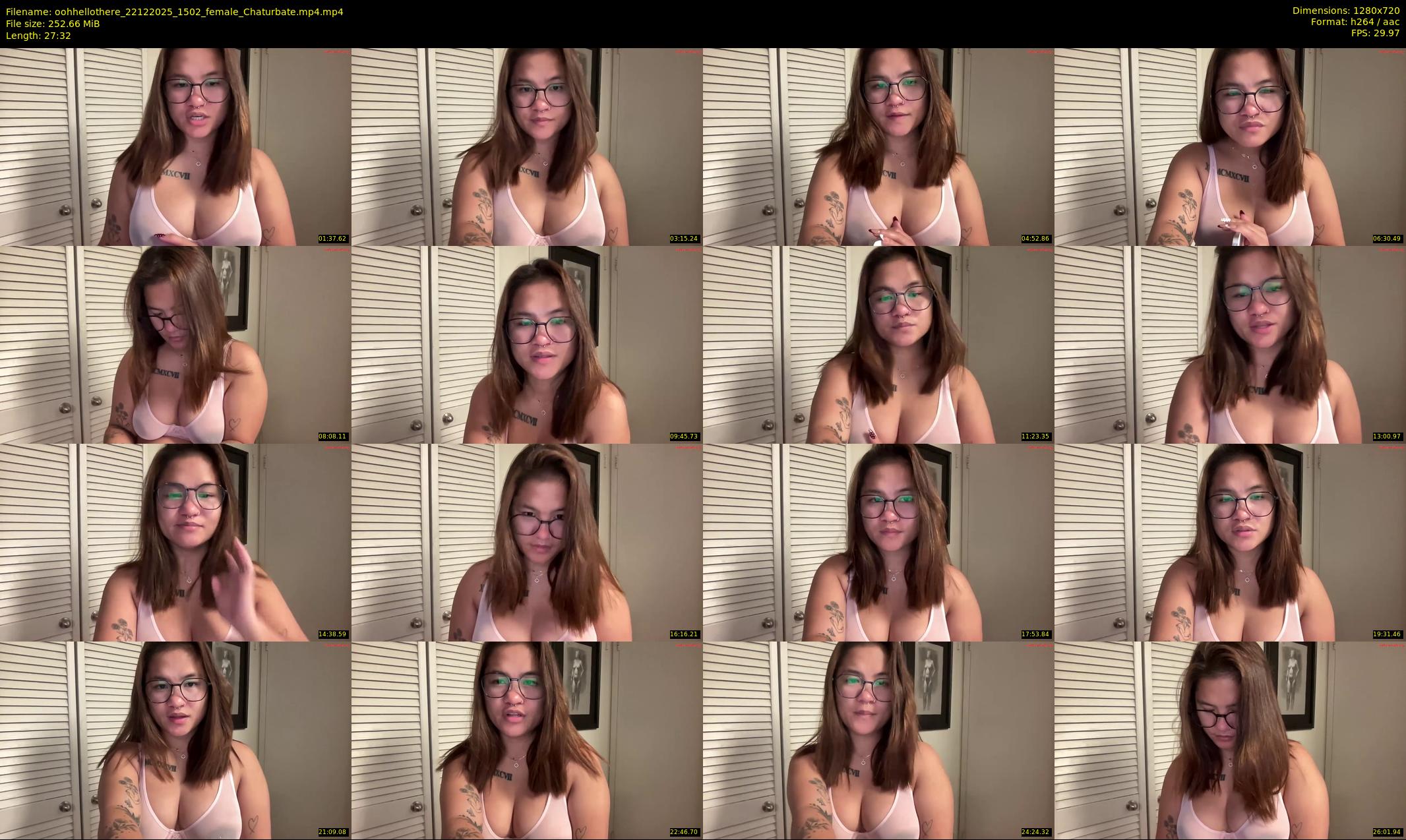 oohhellothere — 28 minute Chaturbate female cam show recording, 720p, Dec 22, 2025