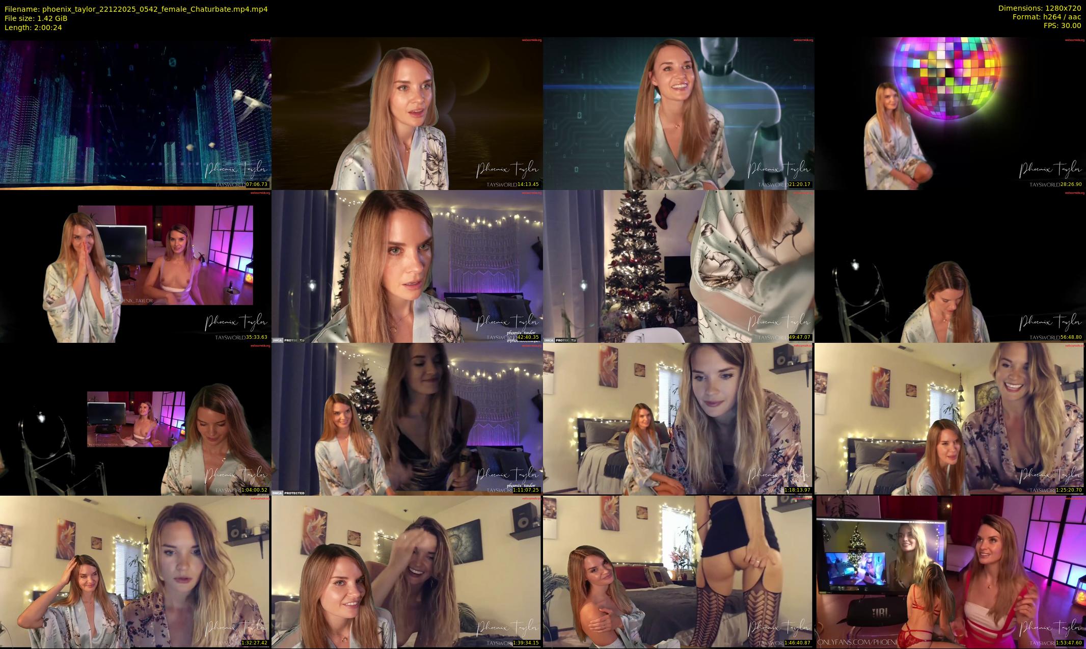 phoenix_taylor — 121 minute Chaturbate female cam show recording, 720p, Dec 22, 2025