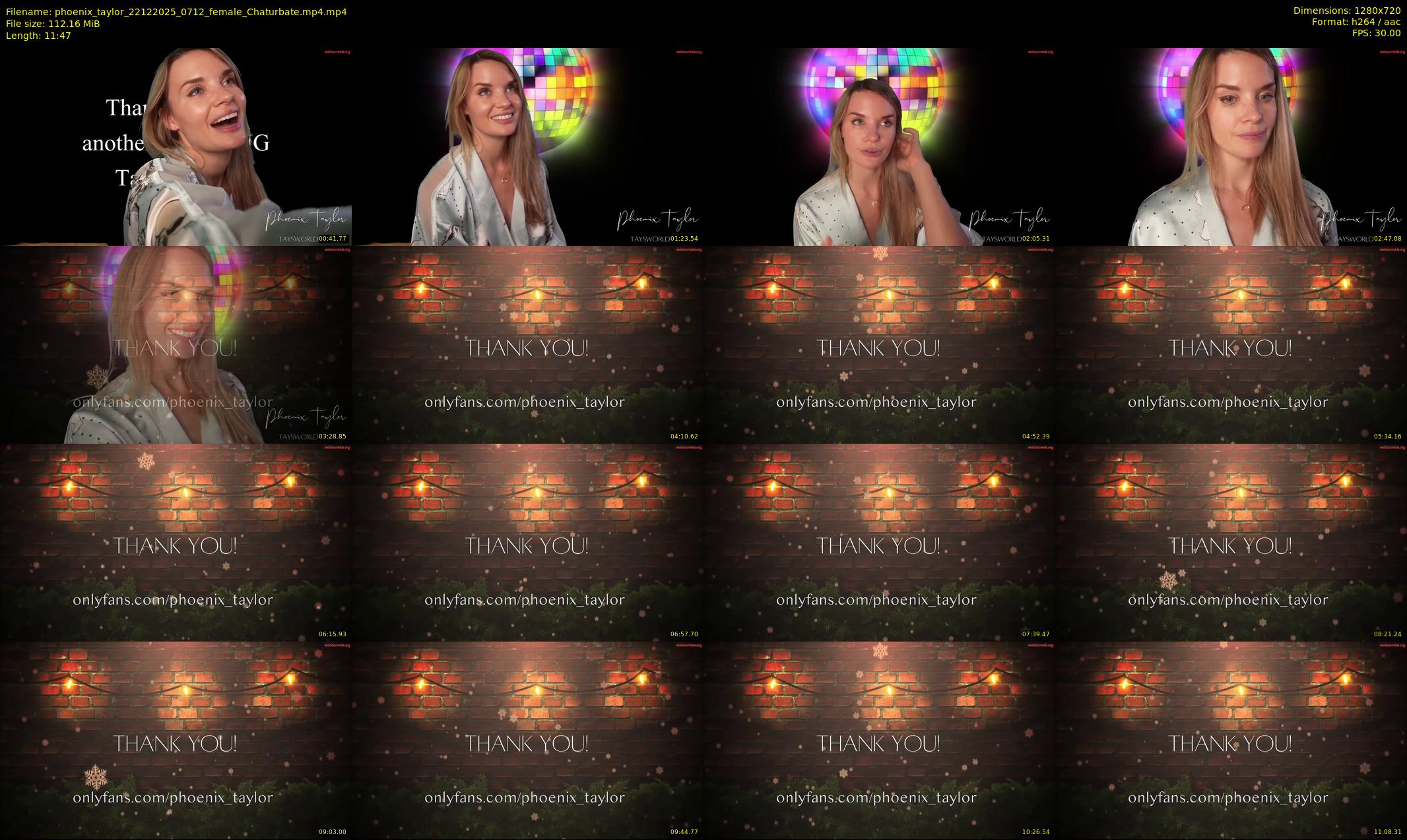 phoenix_taylor — 12 minute Chaturbate female cam show recording, 720p, Dec 22, 2025