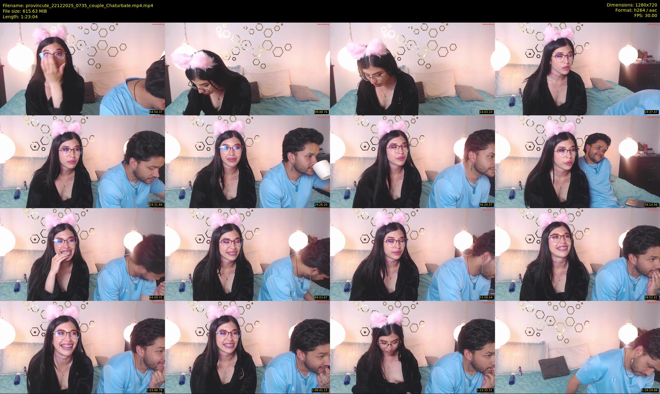 provincute — 84 minute Chaturbate couple cam show recording, 720p, Dec 22, 2025