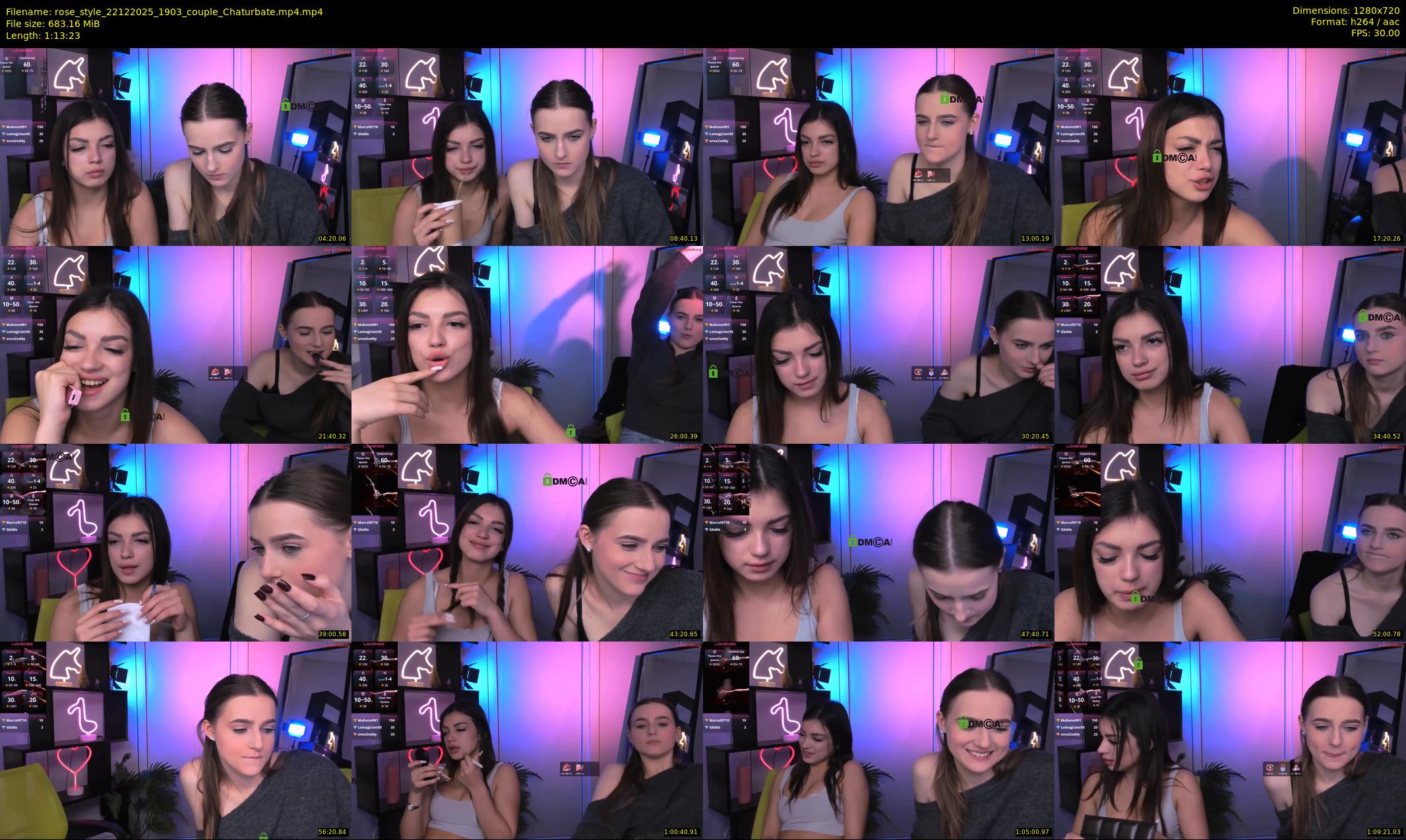 rose_style — 74 minute Chaturbate couple cam show recording, 720p, Dec 22, 2025