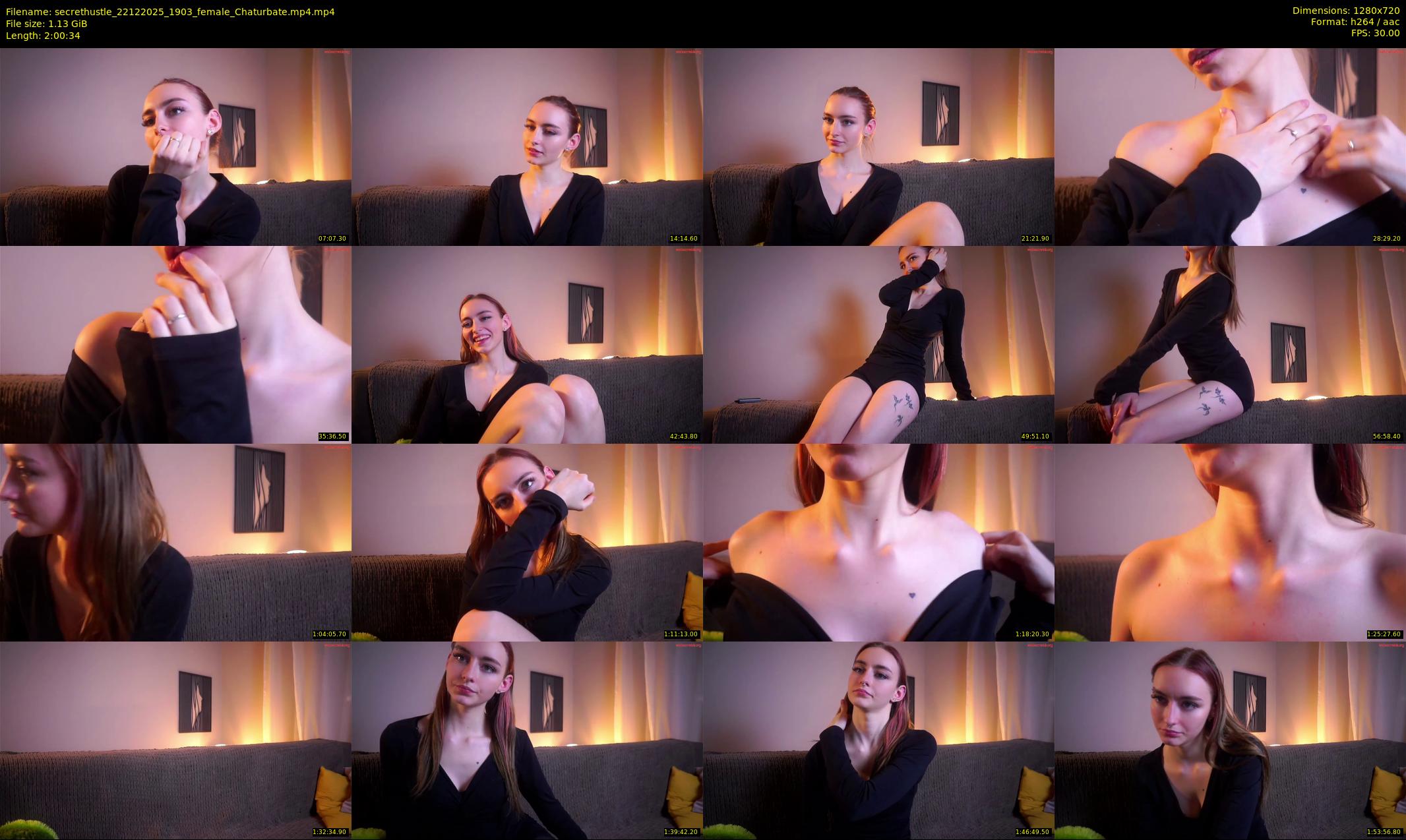 secrethustle — 121 minute Chaturbate female cam show recording, 720p, Dec 22, 2025