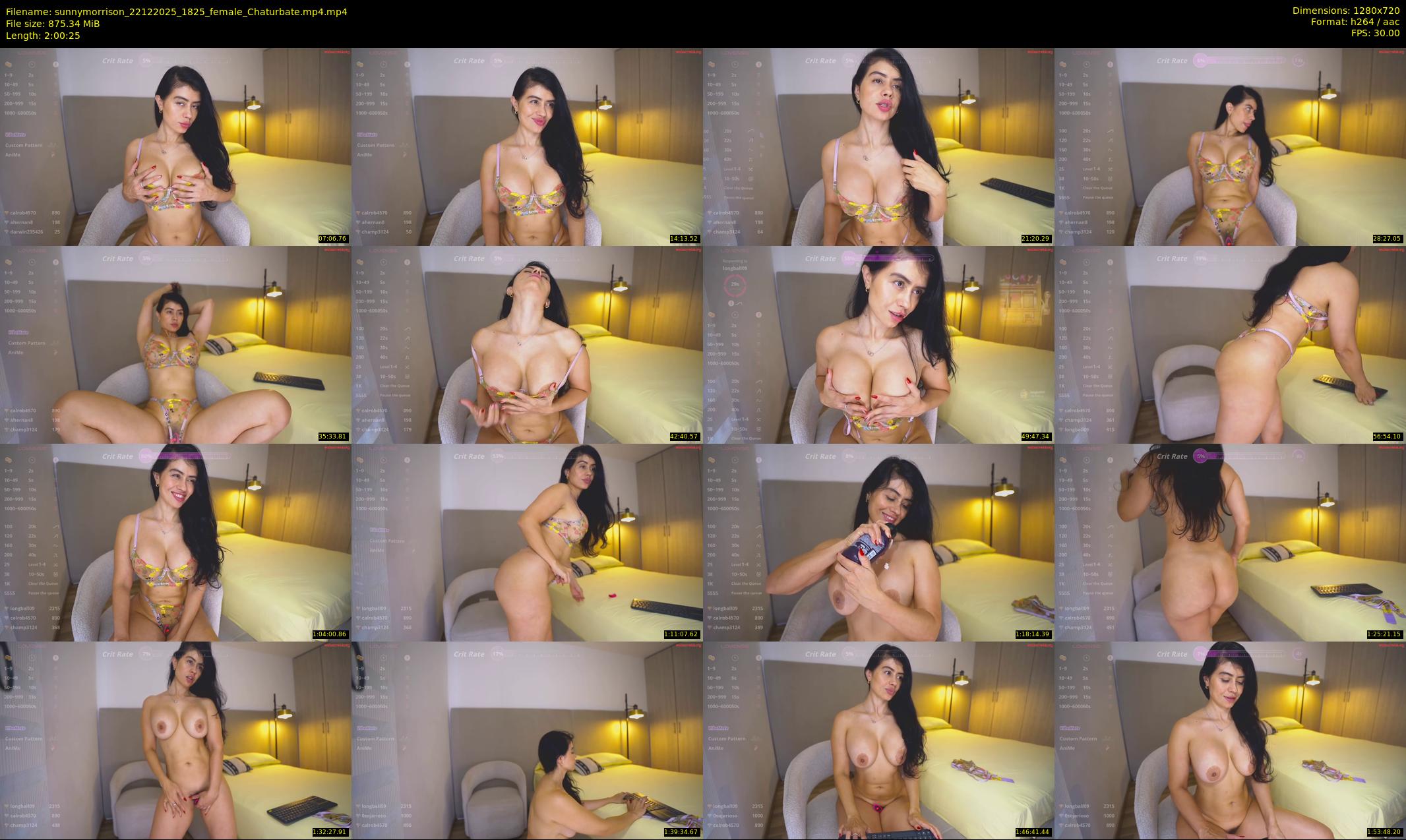 sunnymorrison — 121 minute Chaturbate female cam show recording, 720p, Dec 22, 2025