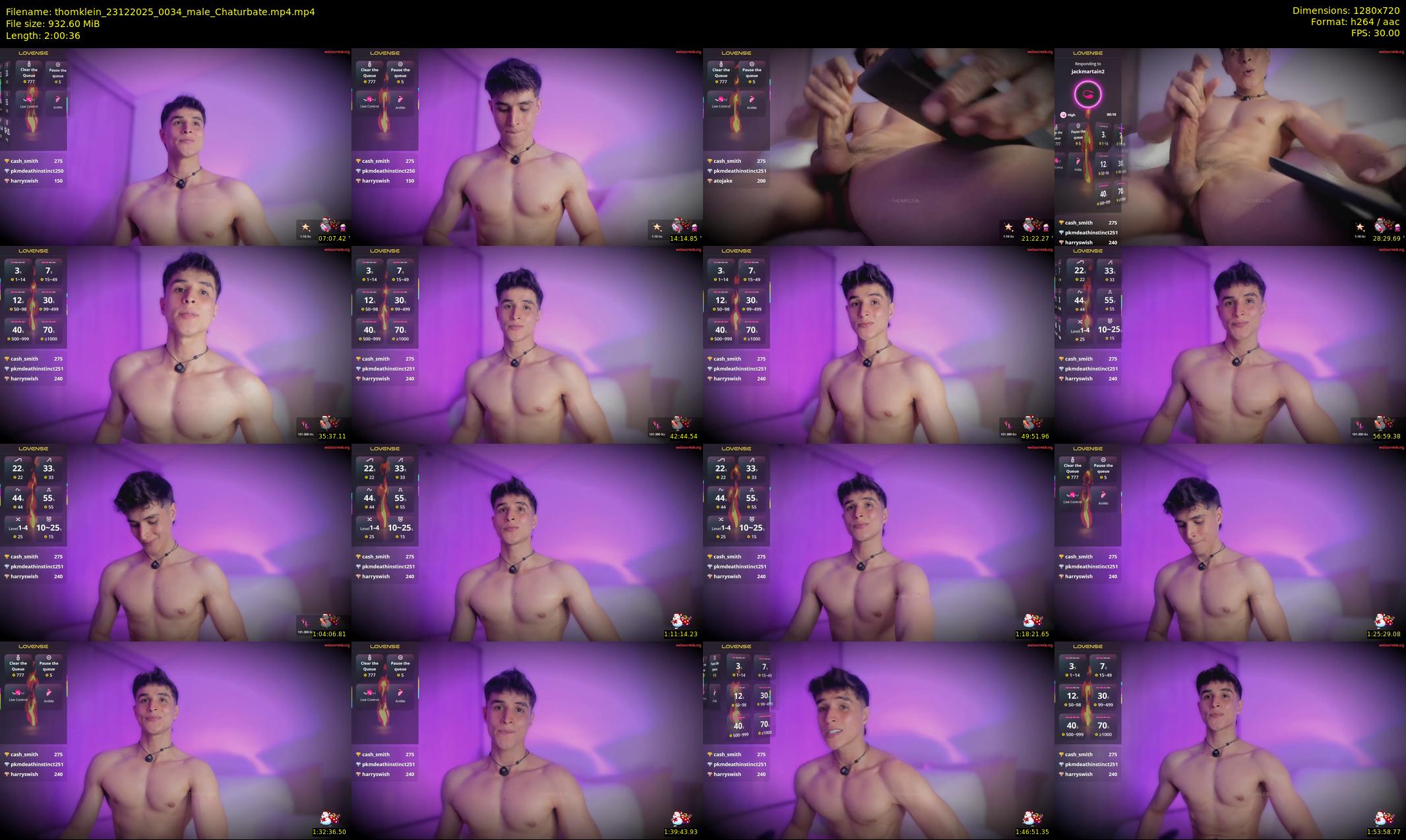 thomklein — 121 minute Chaturbate male cam show recording, 720p, Dec 23, 2025