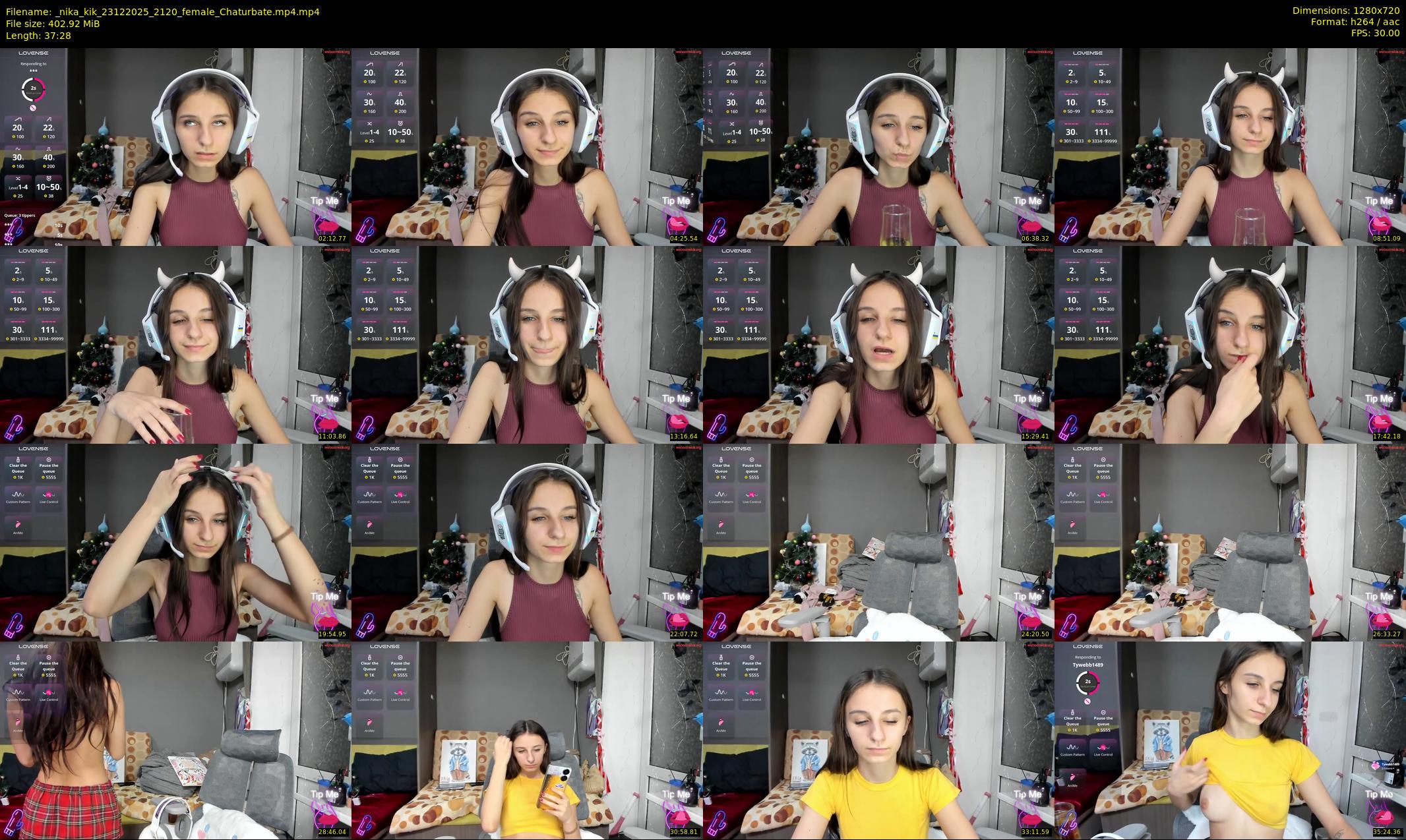_nika_kik — 38 minute Chaturbate female cam show recording, 720p, Dec 23, 2025