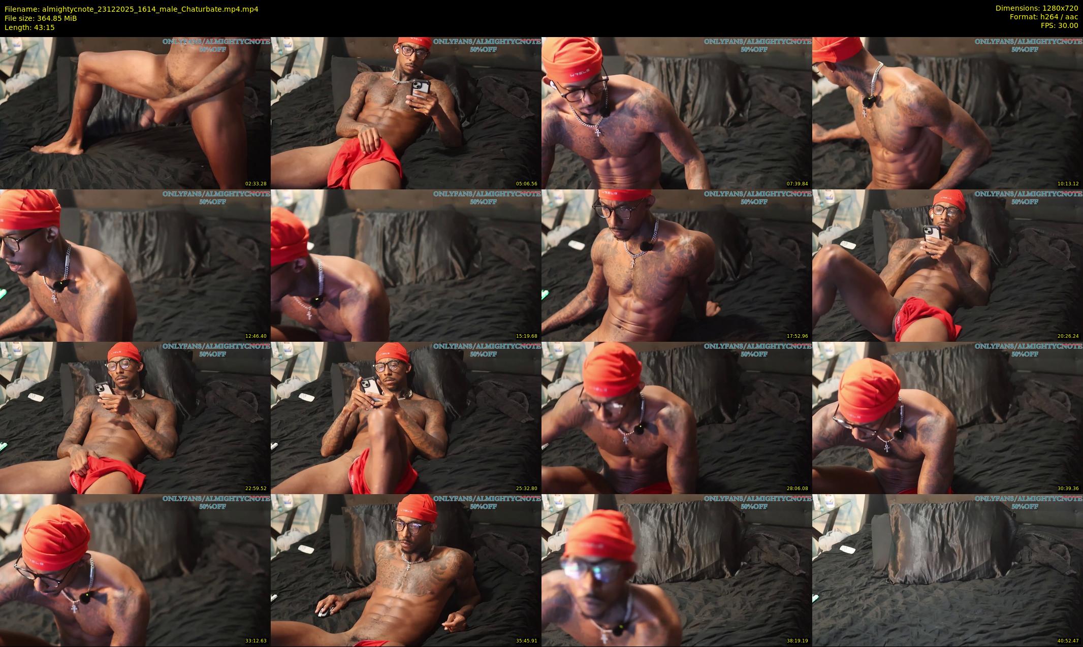 almightycnote — 44 minute Chaturbate male cam show recording, 720p, Dec 23, 2025