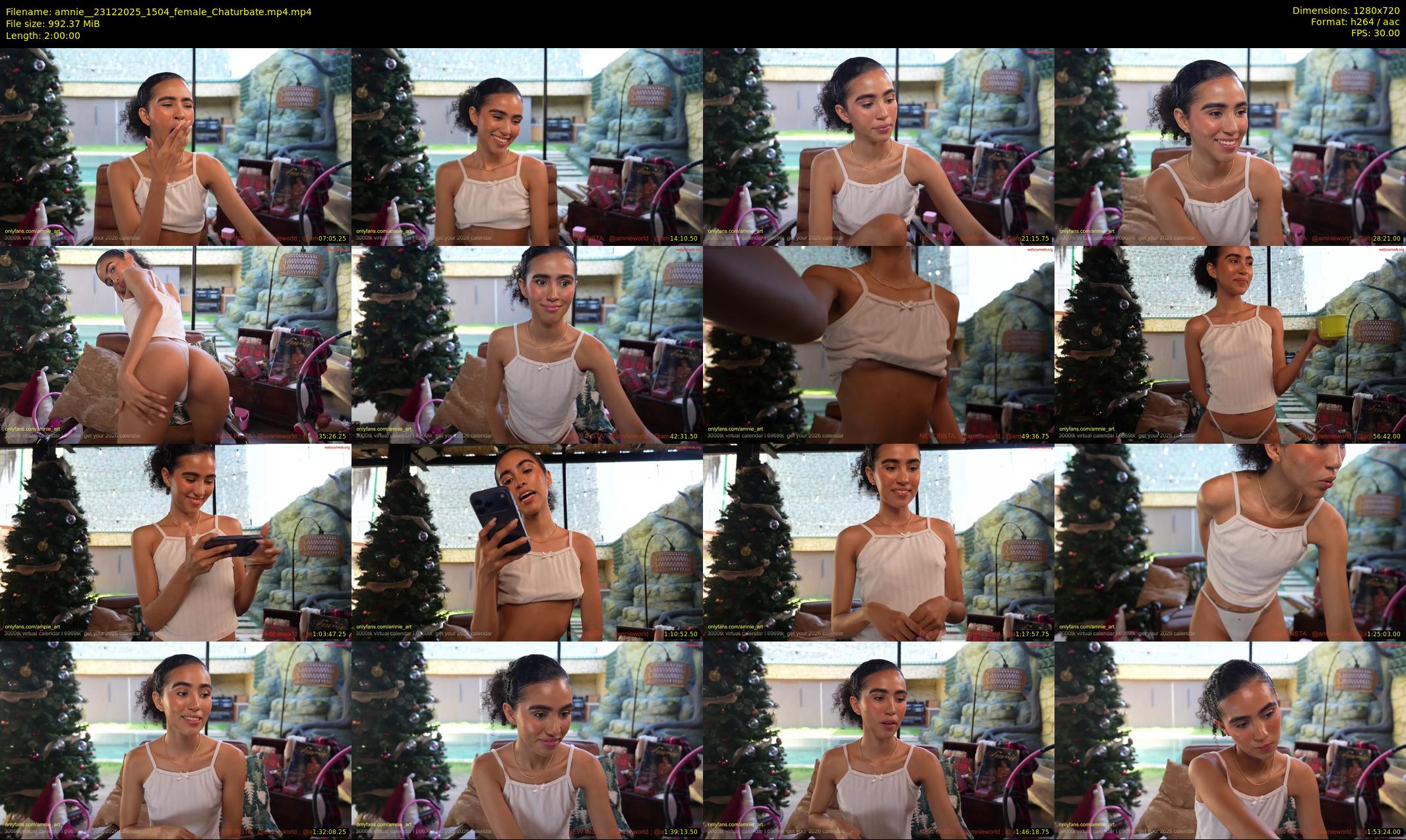 amnie_ — 120 minute Chaturbate female cam show recording, 720p, Dec 23, 2025